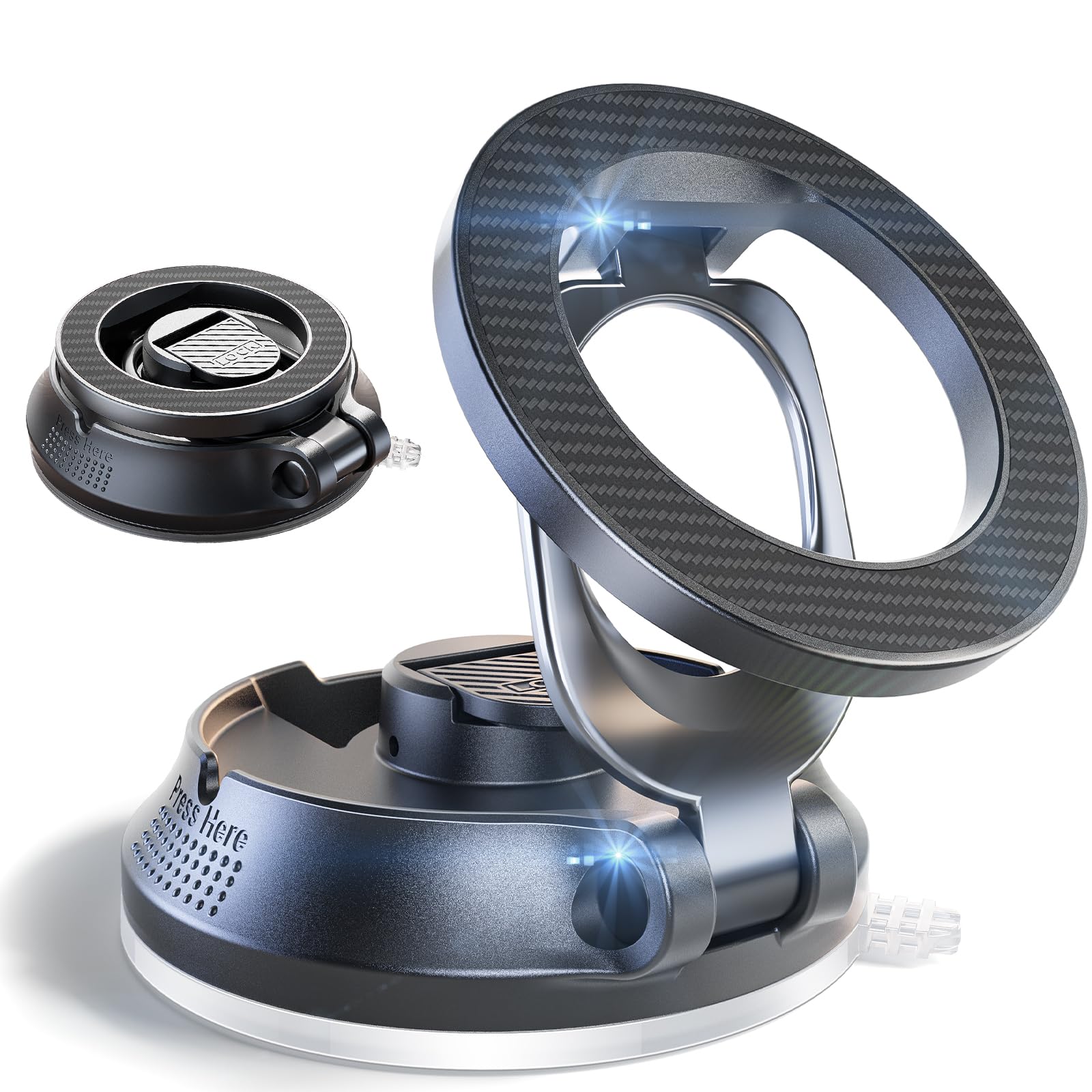 Superone For Magsafe Car Mount [88Lbs Powerful Suction] Magnetic Phone Holder For Car Dash Windshield, Suction Cup Phone Mount F