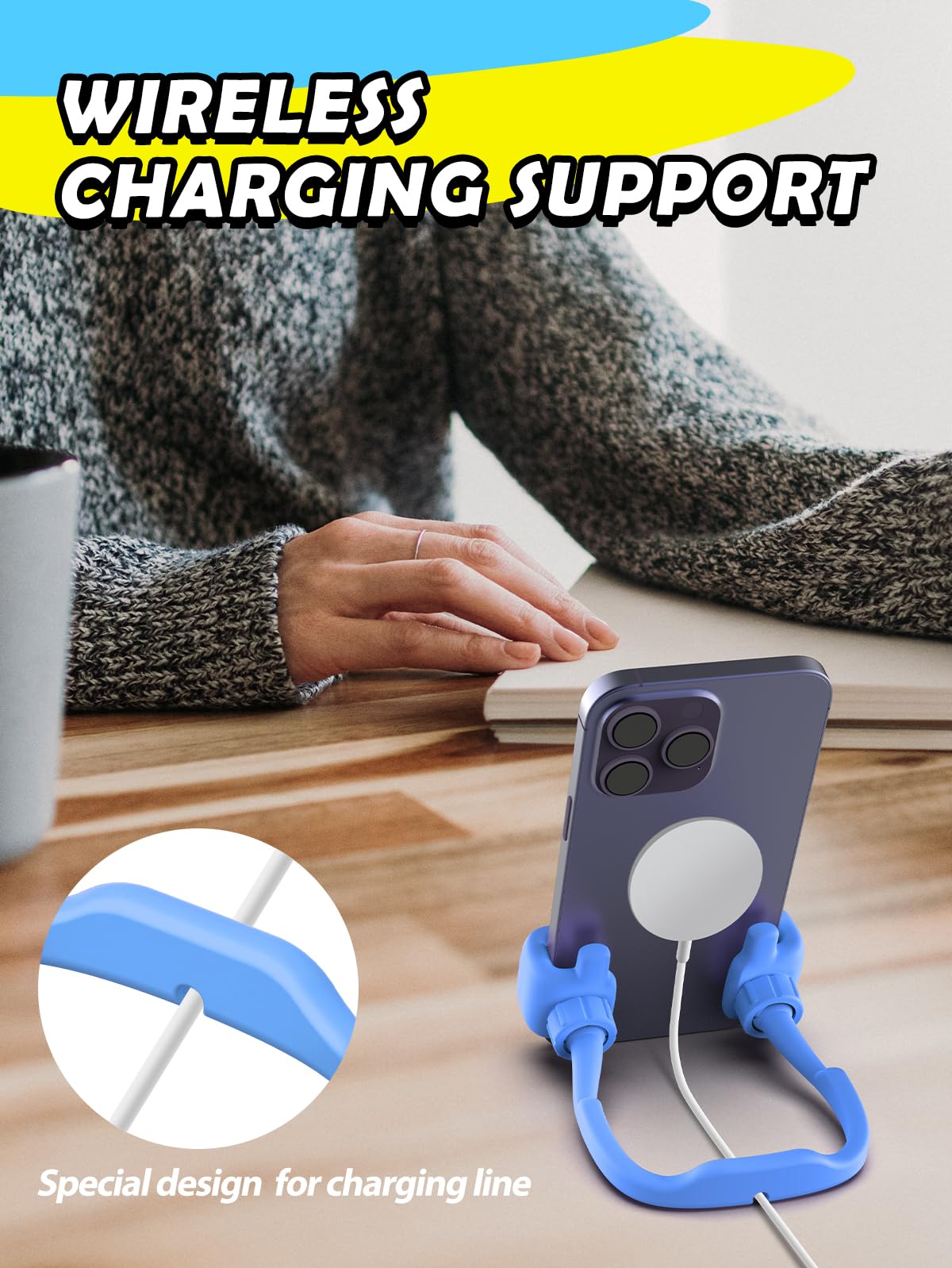 Caldever Stocking Stuffers Gifts For Teens Boys Girls Cell Phone Stand: Upgrade For Men Adults Kids Adjustable Lazy Thumbs Up Ph