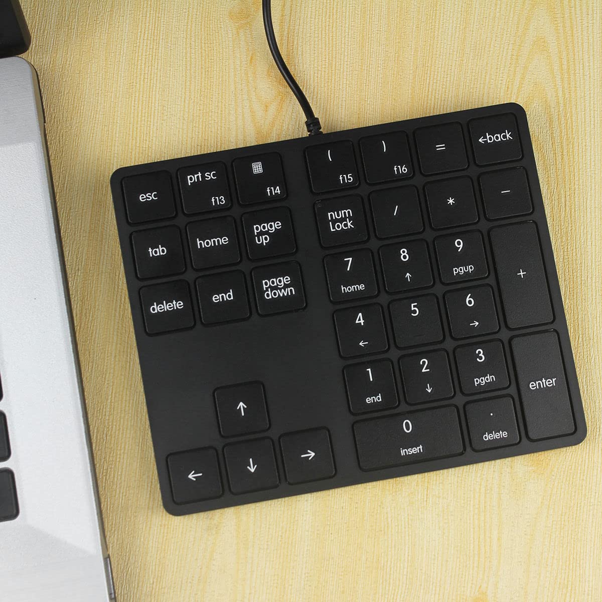 Qisan Numeric Keypad 34 Keys (30%) Mini Multifunctional Wired Number Keypad Black Magicforce | Number Pad For Laptop | Gaming Keypad For Pc | Laptop Accessories | Keypad For Computer Black Magicforce