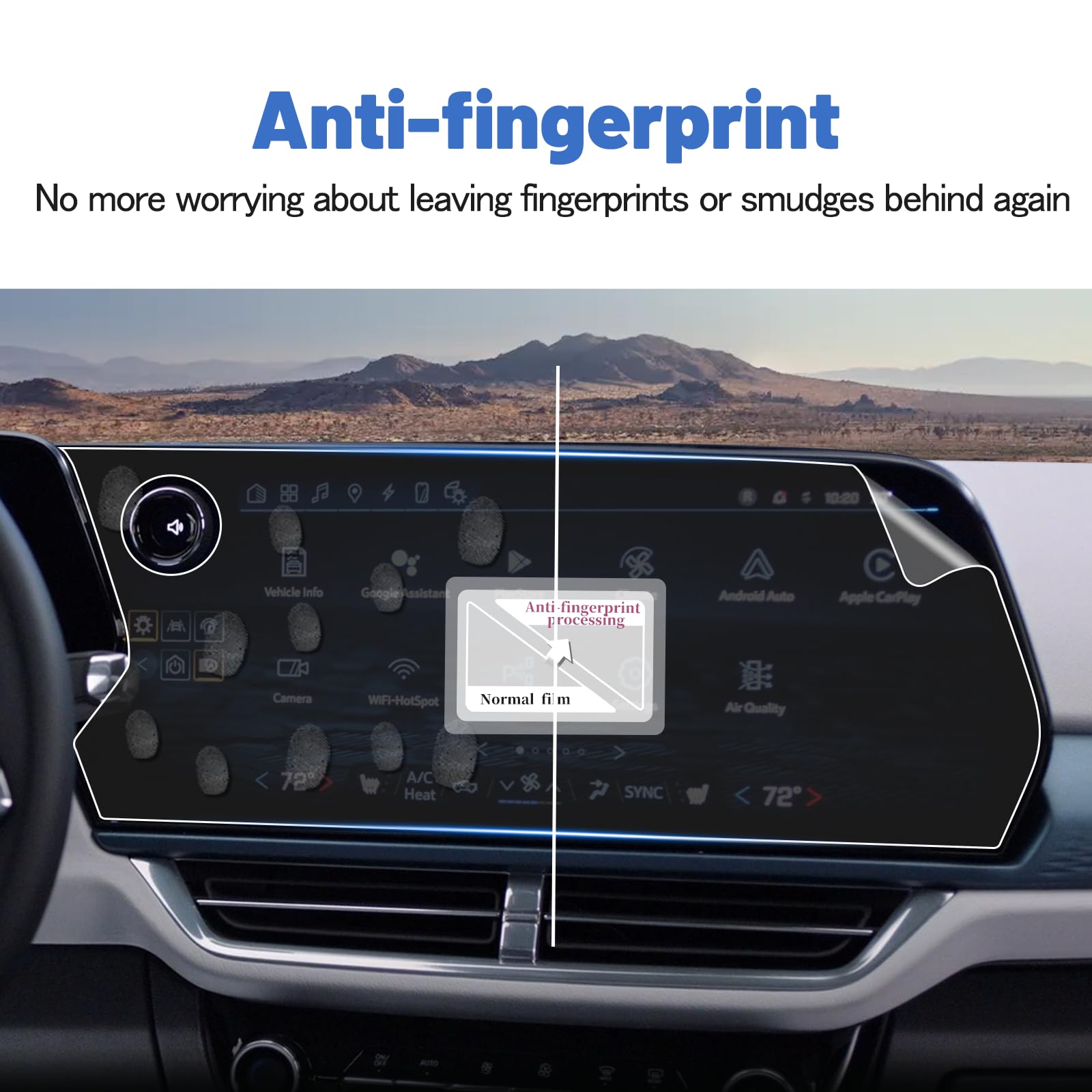 Shaohao 2Pcs 2024 Chevy Equinox Ev Screen Protector Compatible With 2024 Chevy Equinox Ev Accessories Equinox Ev (1Lt, 2Lt, 3Lt, 2Rs, 3Rs) 17.7 Inch Diagonal Display Hd Clarity Navigation Screen Cover