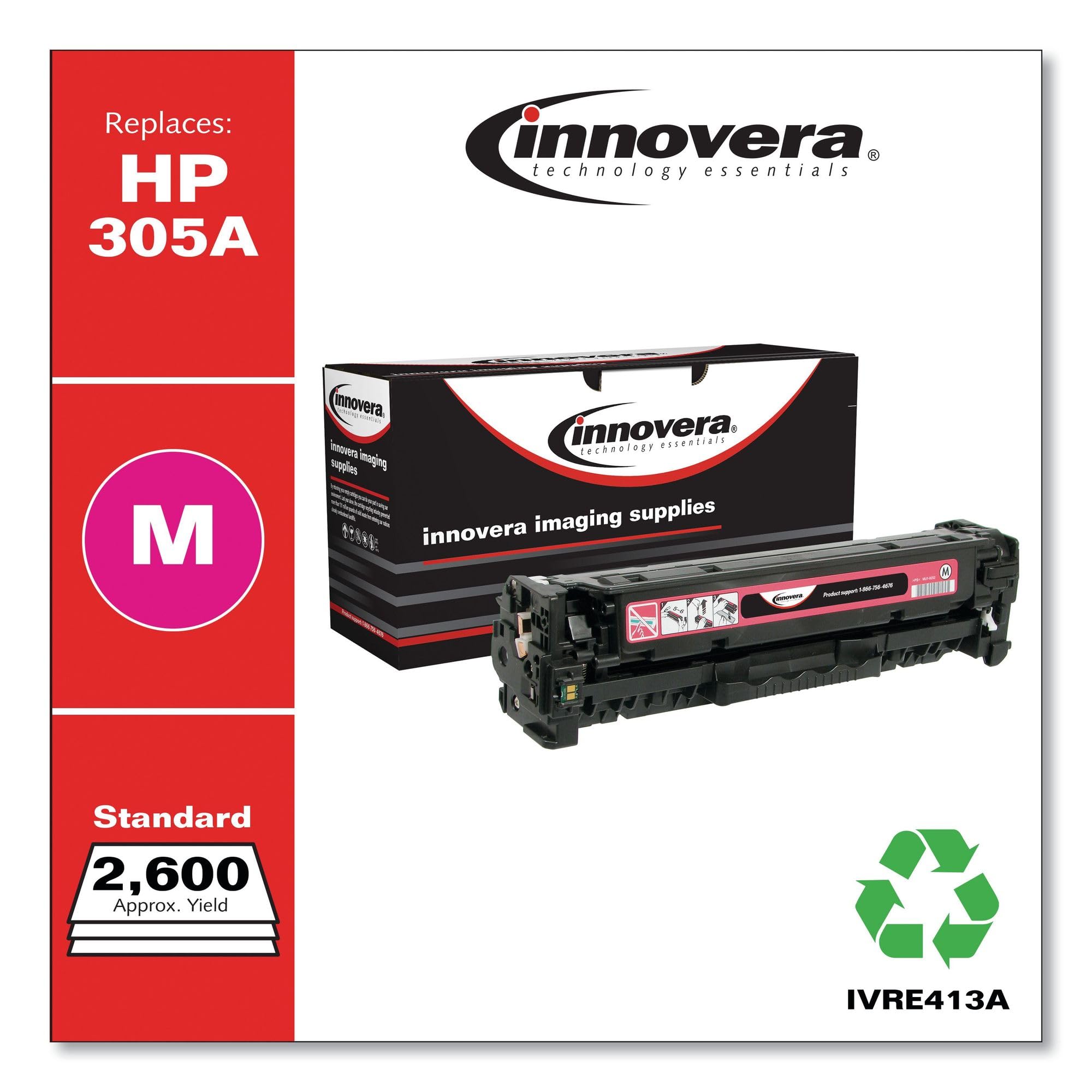 Innovera Ivre413A 2600 Page Yield Remanufactured Toner Replacement For 305A (Ce413A)   Magenta