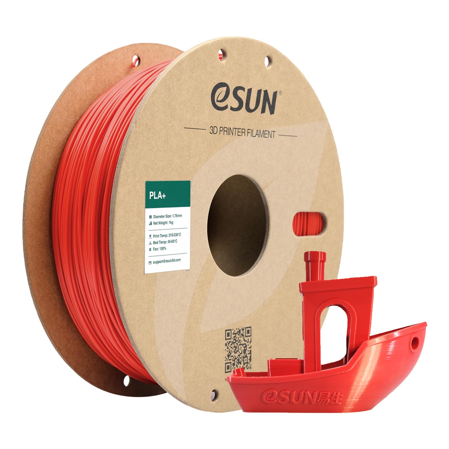 Esun Pla+ Filament 1.75Mm, 3D Printer Filament Pla Plus, Dimensional Accuracy +/  0.03Mm, 1Kg Spool (2.2 Lbs) 3D Printing Filame