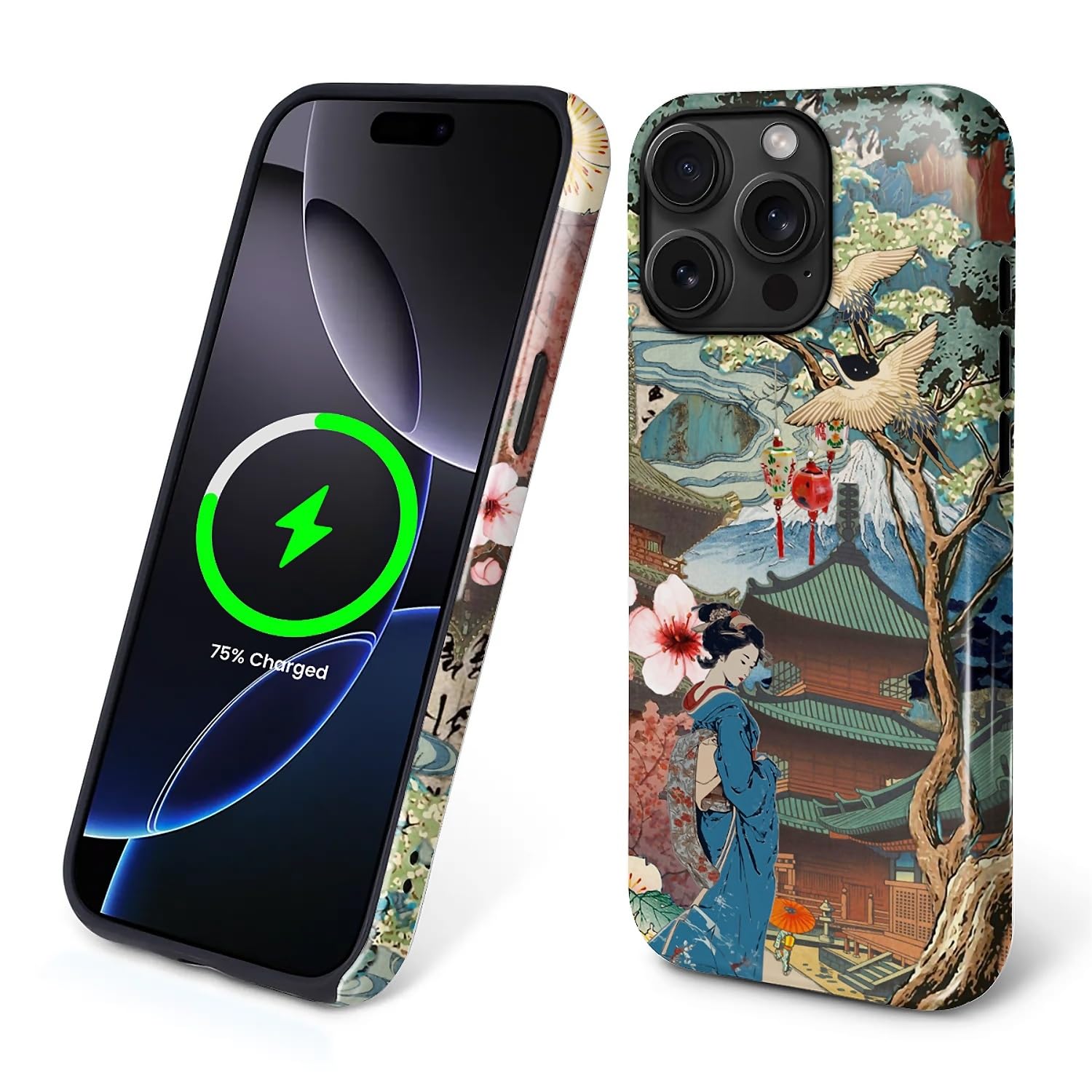 Flivro Magnetic Case for iPhone 15 Pro Max,Compatible with Magsafe,PC Hard Shell Silicone Inner Bumper,Shockproof Full-Body Cove