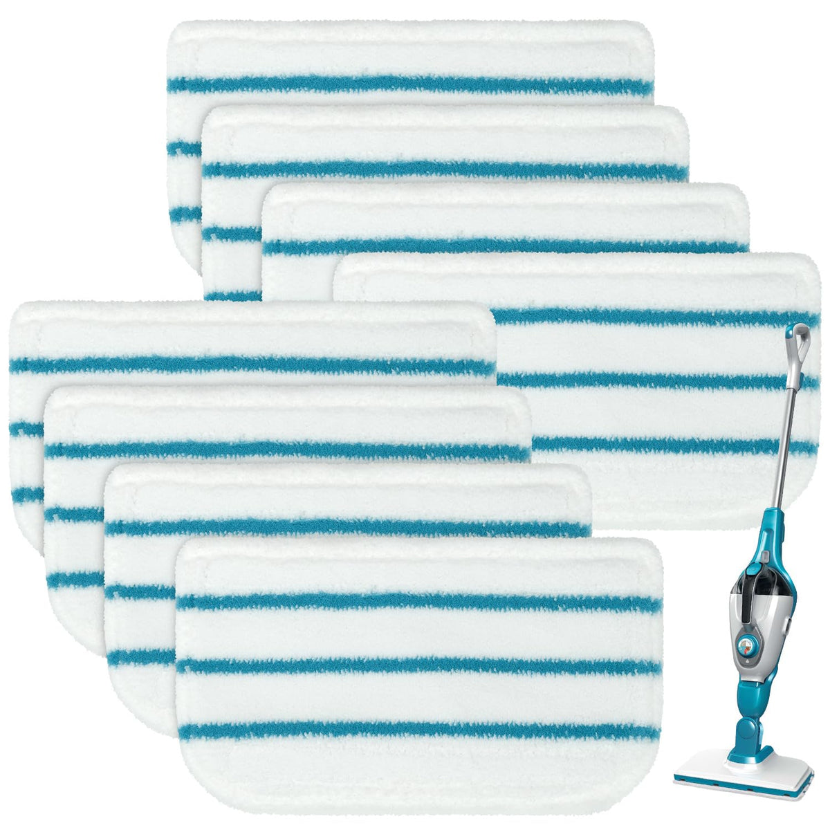 8 Pack Steam Mop Pads Replacement Compatible With Black+Decker Steam Mop Sm1600, Sm1610, Sm1620, Hsm13E1, Hsmc1300Fx, Hsmc1321,