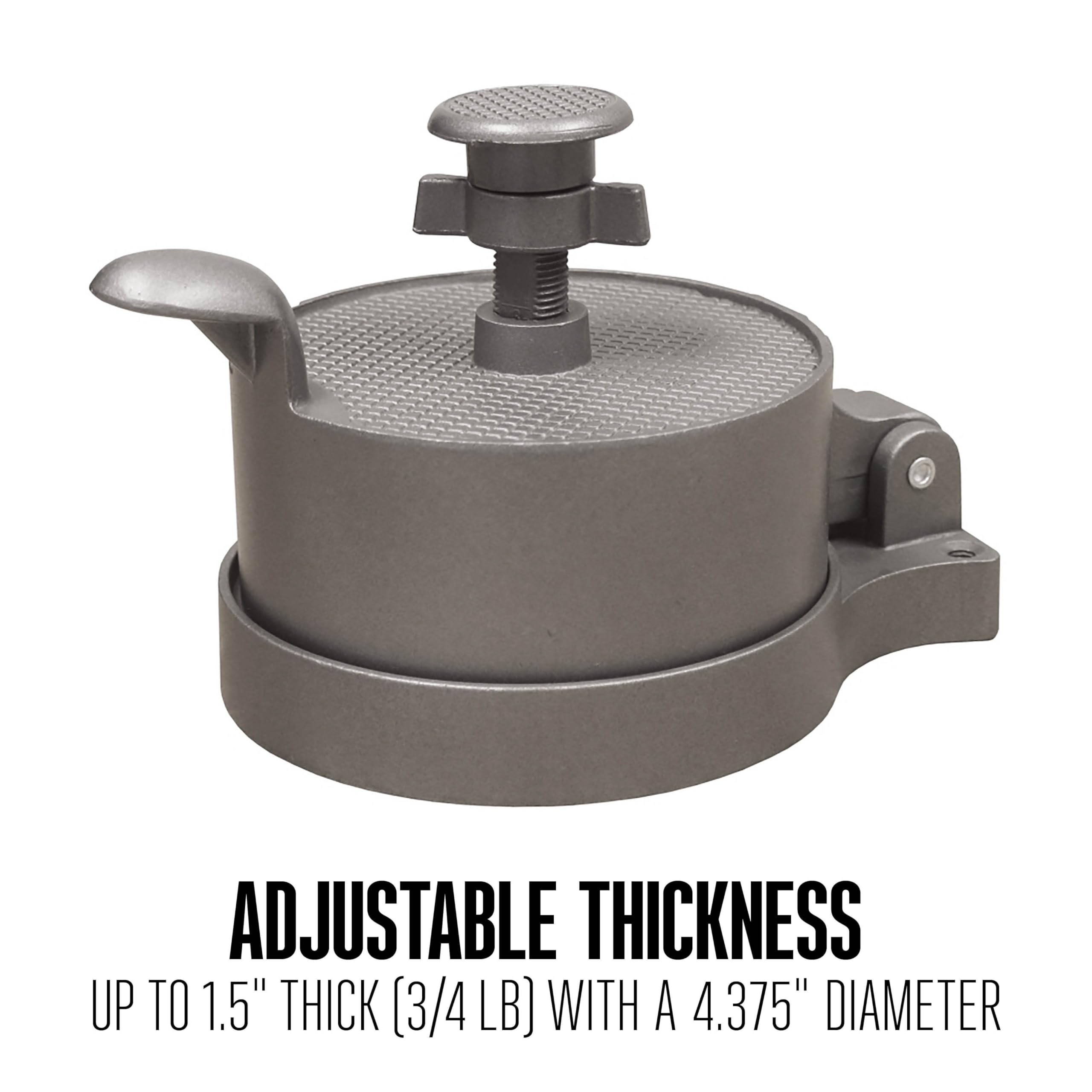 Weston Burger Press, Makes 4 1/2'' Diameter Patties For Hamburger, Crab Cakes, Sausage, 1/4Lb To 3/4Lb, Single, Non Stick Heavy