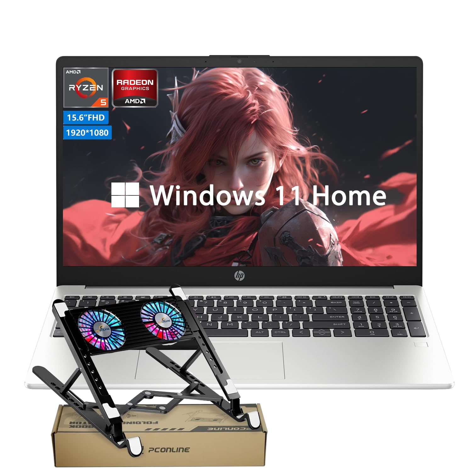 Hp Essential 255 G10 15.6'' Fhd Laptop | Amd Ryzen 5 7530U | 16Gb Ram | 512Gb Ssd | Bluetooth | Hdmi | Wi-Fi 6 | Webcam | Window