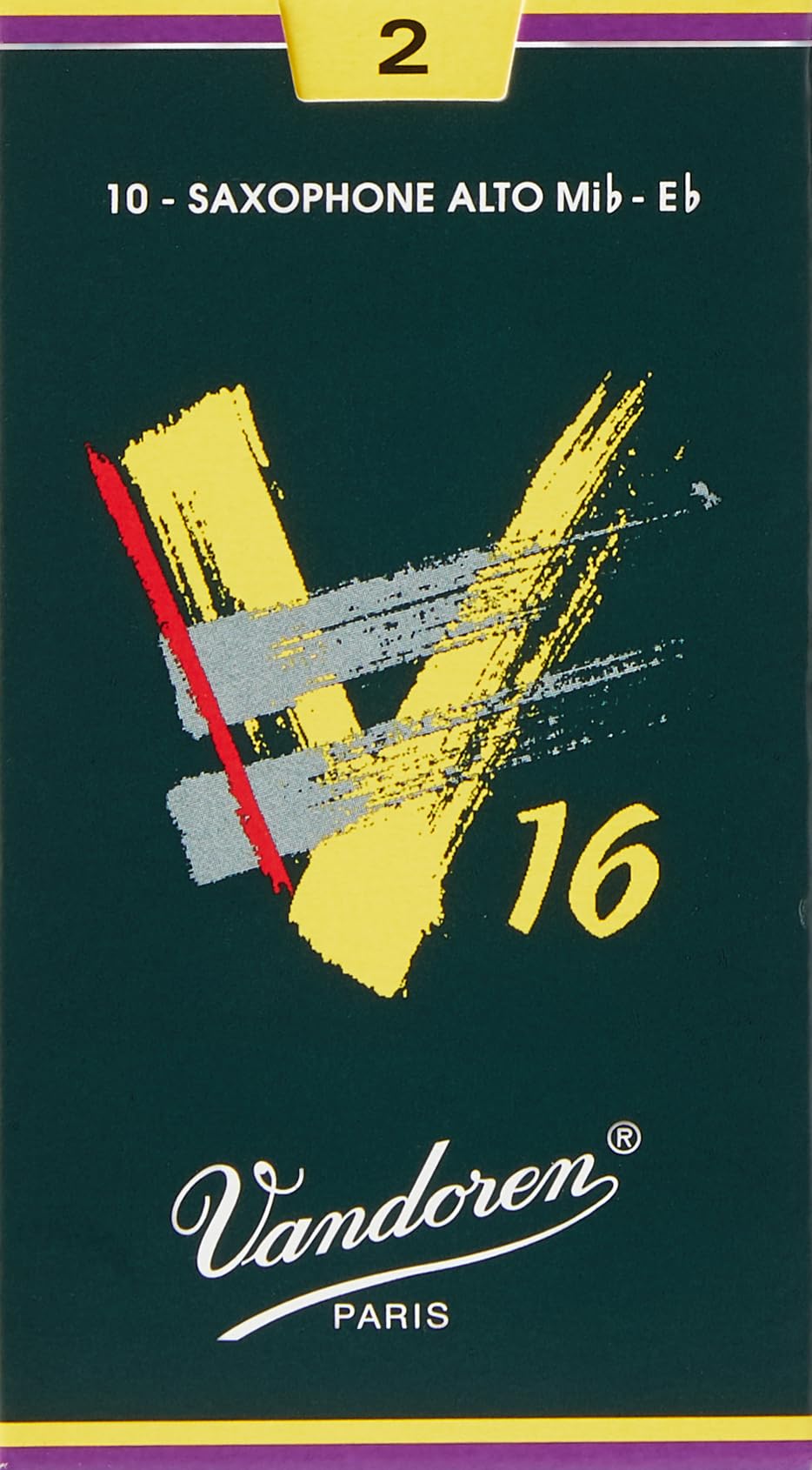 Vandoren SR702 Alto Sax V16 Reeds Strength 2; Box of 10