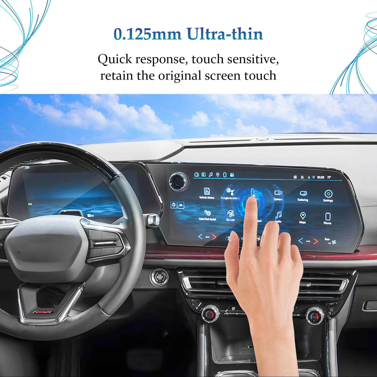 Sktu 4Pack 2024 2025 Chevy Traverse Screen Protector For 2024 2025 Chevrolet Traverse/ 2024 2025 Chevrolet Blazer Ev 17.7In Navigation+11In Instrument Screen 2024 2025 Chevy Blazer Ev 2024 2025 Chevy Traverse Accessories [Ultra Clear, Anti Scratch]