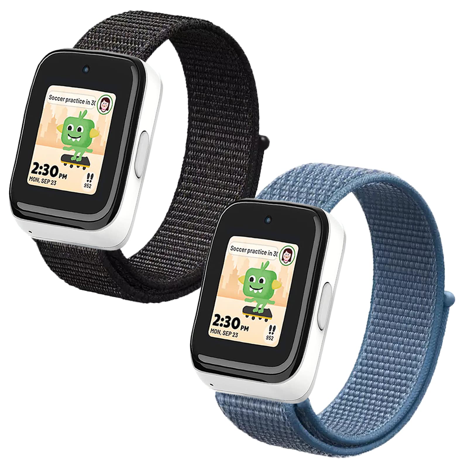 Newjourney 2 Pack Nylon Bands For Syncup Watch Band, Breathable Hook&Loop Bands Replacement Compatible With T Mobile Syncup Kids