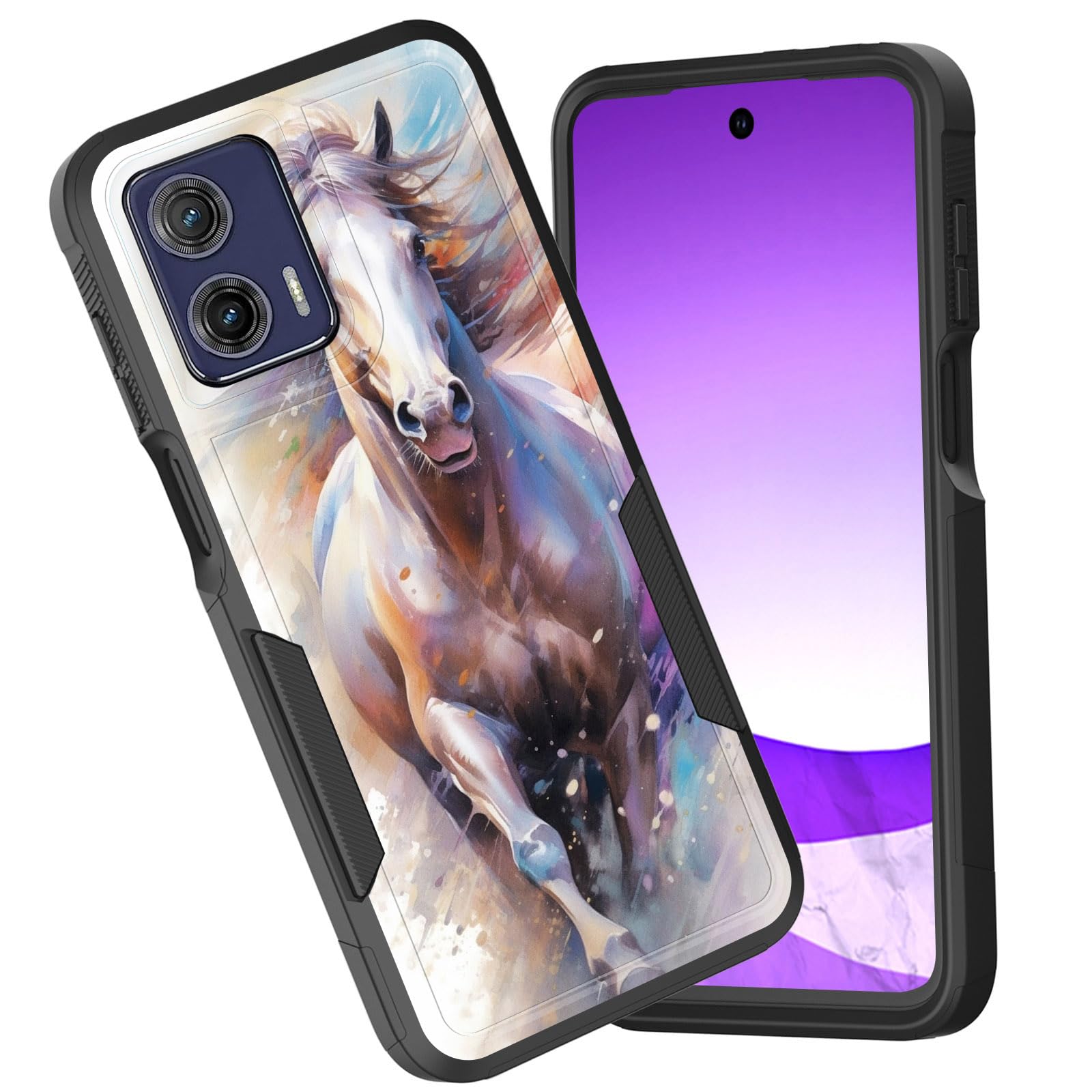 Cicplkse For Moto G Power 5G/Moto G 5G 2023 Case,Dual Layer Heavy Duty Hybrid Shockproof Hard Pc Soft Silicone Tpu Bumper Protec