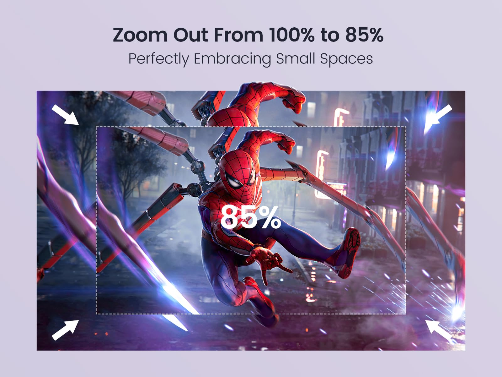 [270Adjustable Stand] Mini Projector With Wifi And Bluetooth, Outdoor Portable Movie Projector 1080P Support, Auto Keystone Home