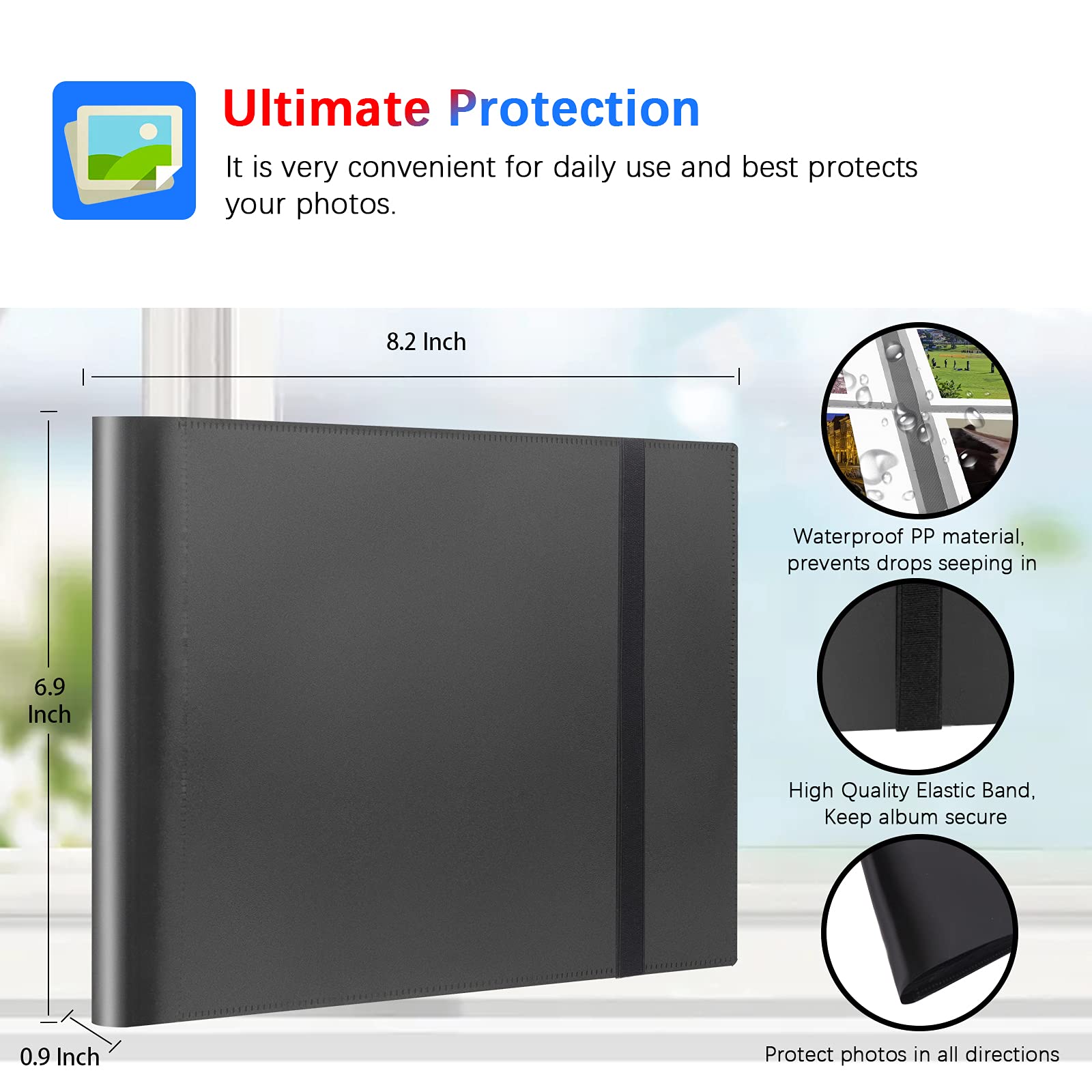 160 Pockets Photo Album For Fujifilm Instax Wide 300 Camera,For Polaroid 600 Photo Album, Albums For Polaroid Now+ Now Onestep2 Onestep+ 600 Instant Film Camera, Pop Lab Instant Print Camera (Black)