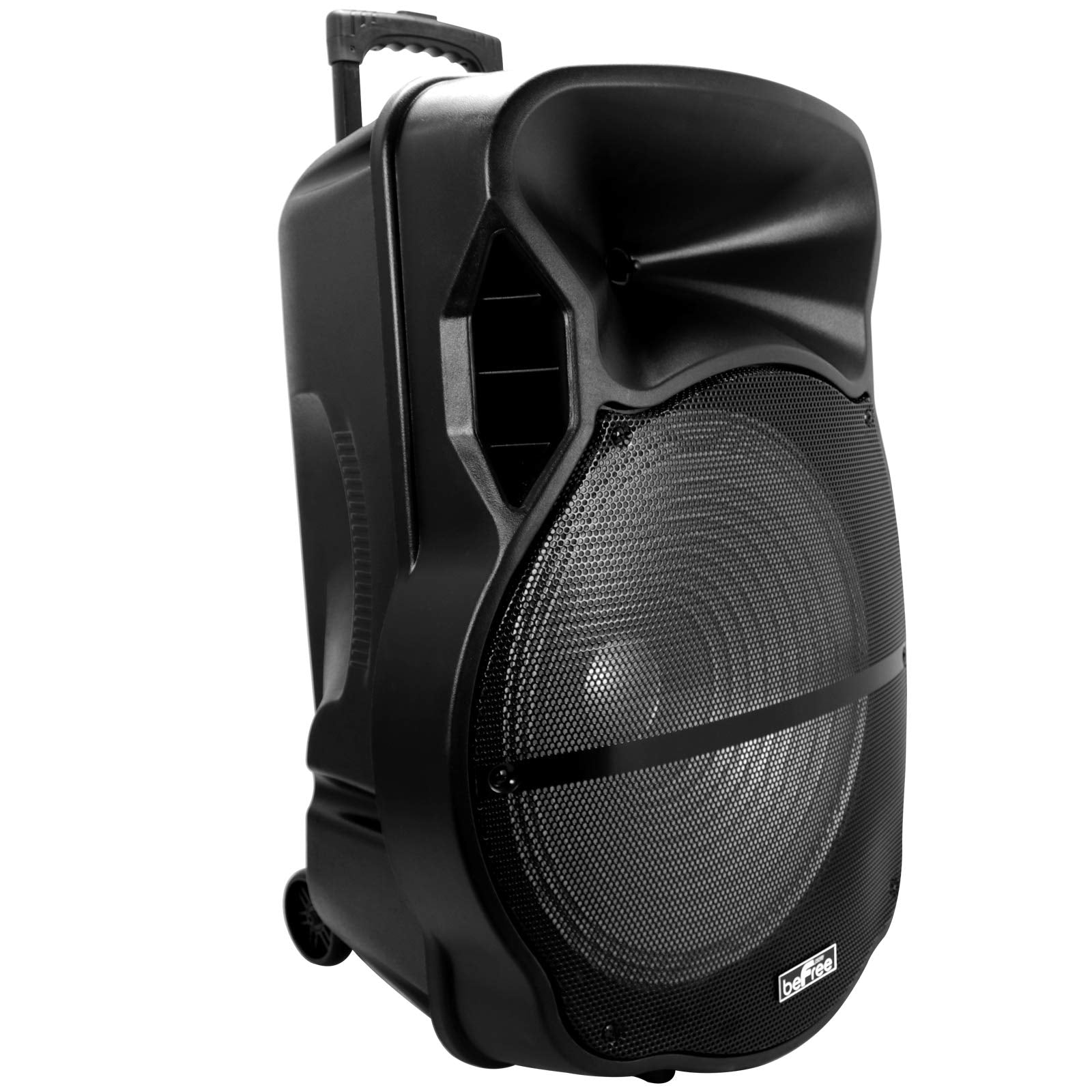 Befree Sound 18 Inch Bt Portable Rechargeable Party Speaker With Sound Reactive Led Party Lights, Usb/Sd, Microphone/Guitar Inpu