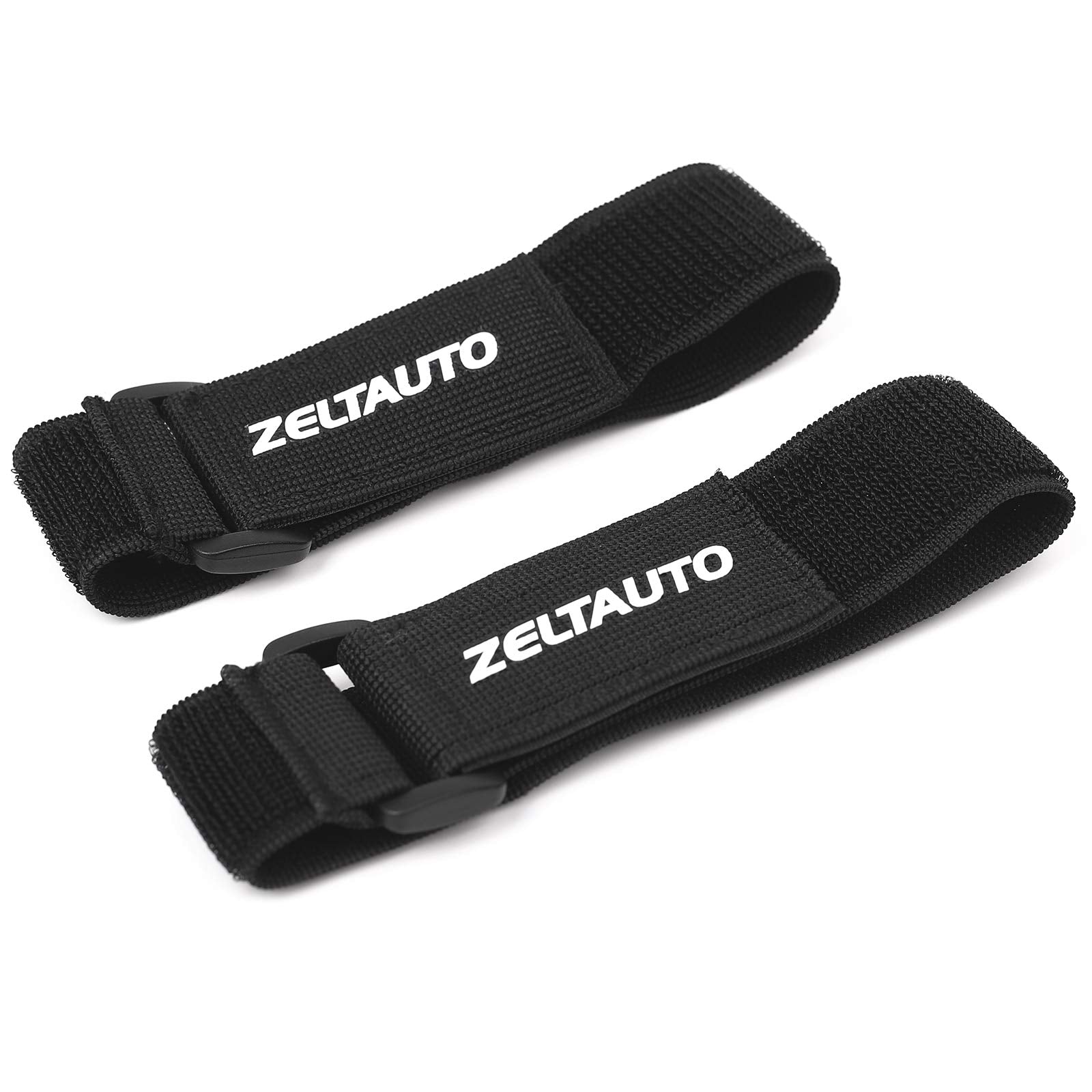 Zeltauto Elastic Cinch Straps Hook 16Inch (2 Pack),Multipurpose Strong Reusable Loop Cable Ties For Securing & Organizing Cables
