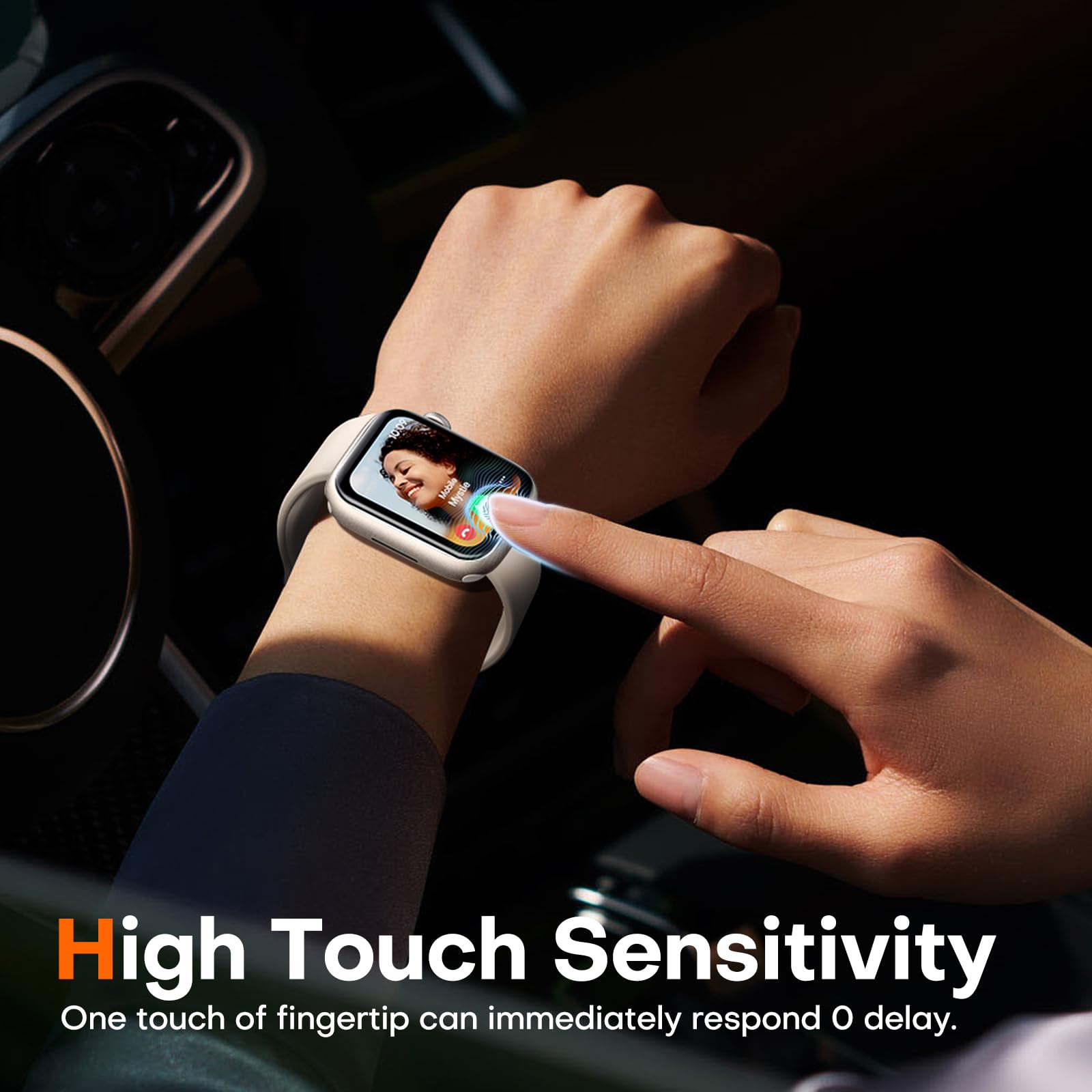 L?K 6 Pack Screen Protector Designed For Apple Watch 40Mm Series 6 5 4 Se / 38Mm Series 3 2, Max Coverage, Bubble Free Flexible