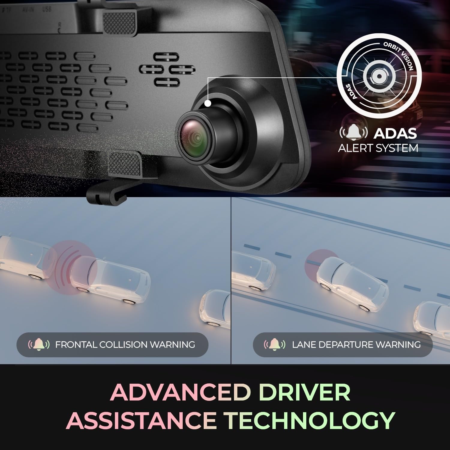 Mirror Dash Cam W/Backup Cam