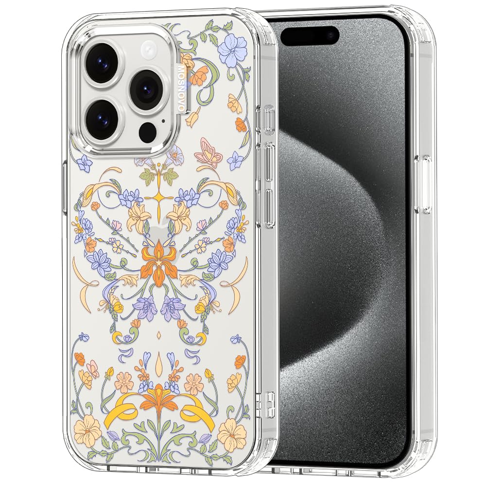 MOSNOVO for iPhone 15 Pro Case, Shockproof Military-Grade Protection 6.6ft Drop Tested, Clear Phone Case for iPhone 15 Pro, Gard