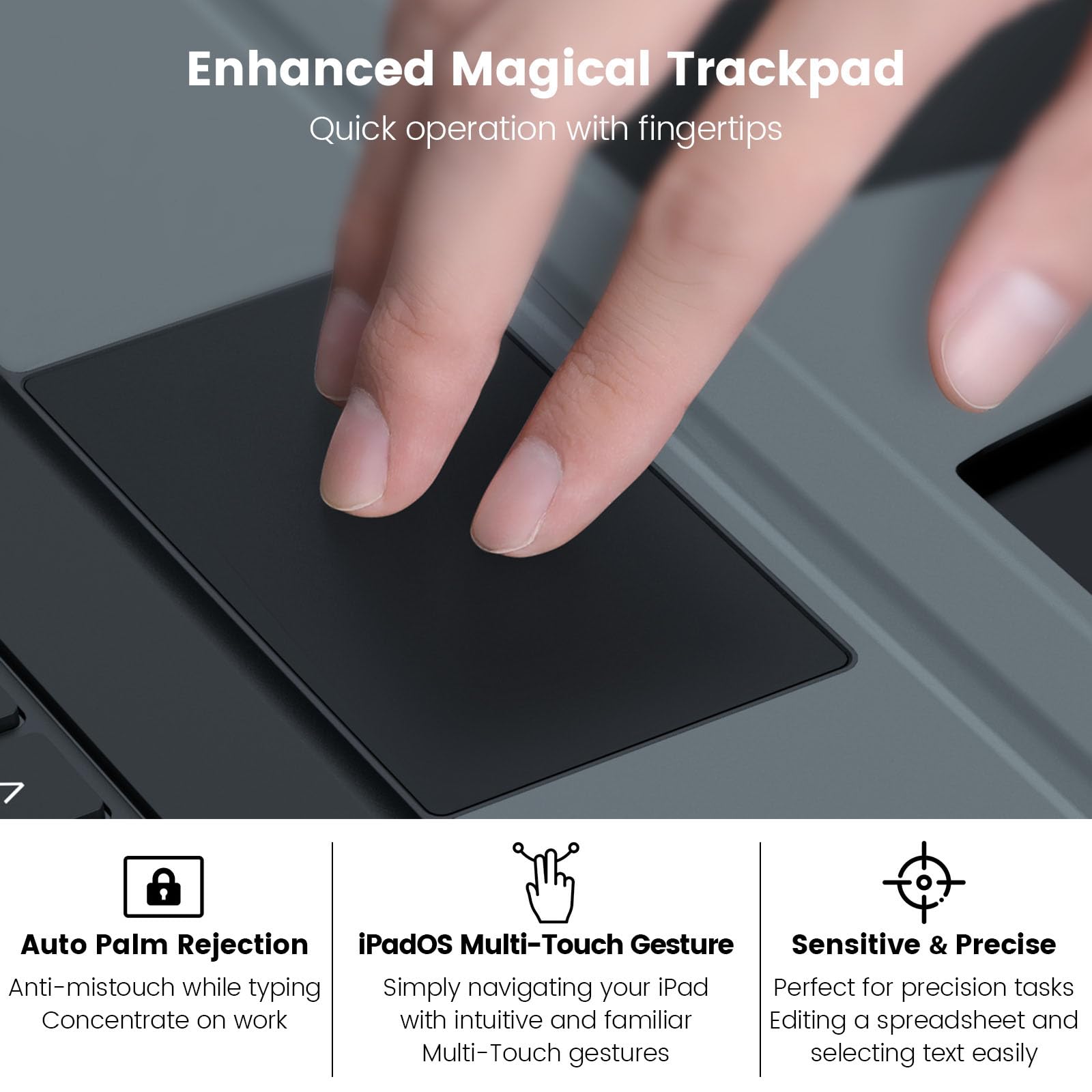 Nillkin Ipad 10Th Generation Case With Keyboard, Magic Trackpad, Pencil Holder, Detachable Keyboard, Sliding Camera Cover, Flexi