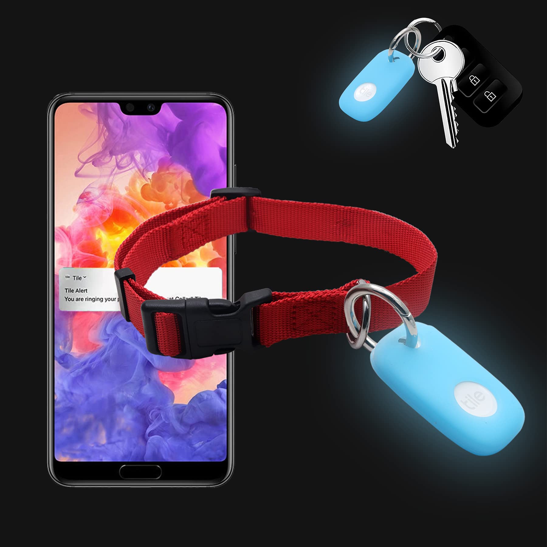 Glow Case For Tile Pro (2022) 2 Pack. (Glow In Dark) Small Bluetooth Tracker Cover, Protective Holder For Key Finder And Item Lo