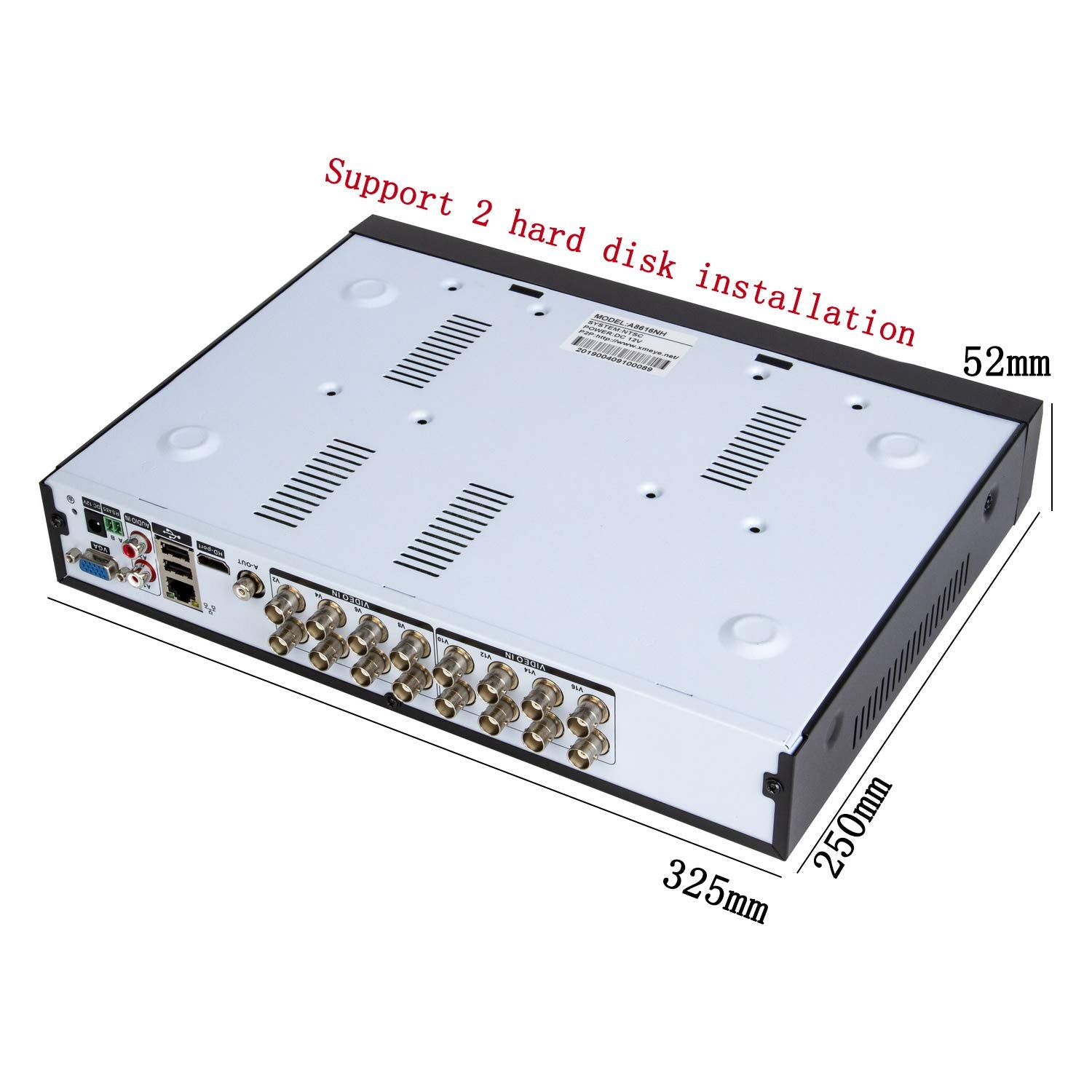 Xenocam 16Ch 1080N Hybrid 5 In 1 Ahd Dvr (1080P Nvr+1080N Ahd+960H Analog+Tvi+Cvi) Standalone Dvr Cctv Surveillance Security Sys