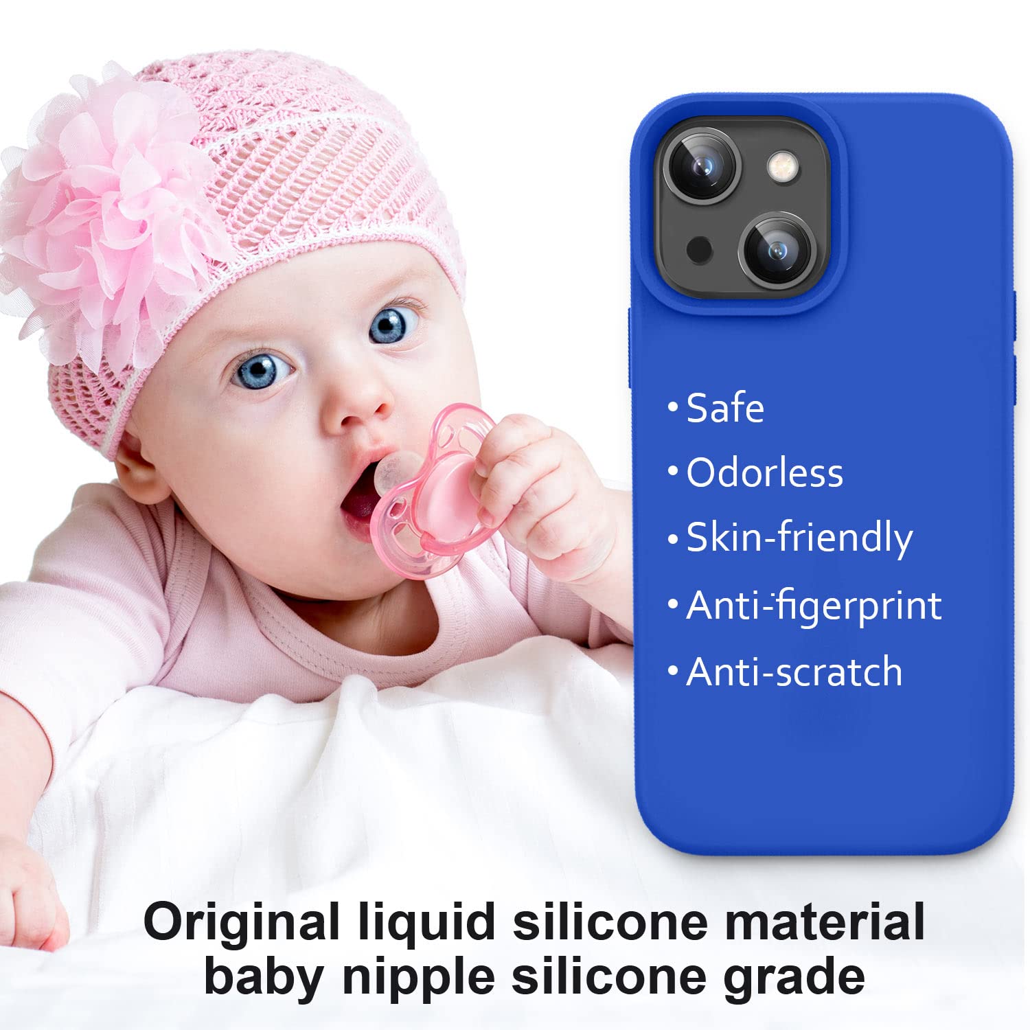 Vooii Compatible With Iphone 14 Case, [Anti Scratch Microfiber Lining] [Soft Touch Premium Liquid Silicone], Ultra Slim Shockpro