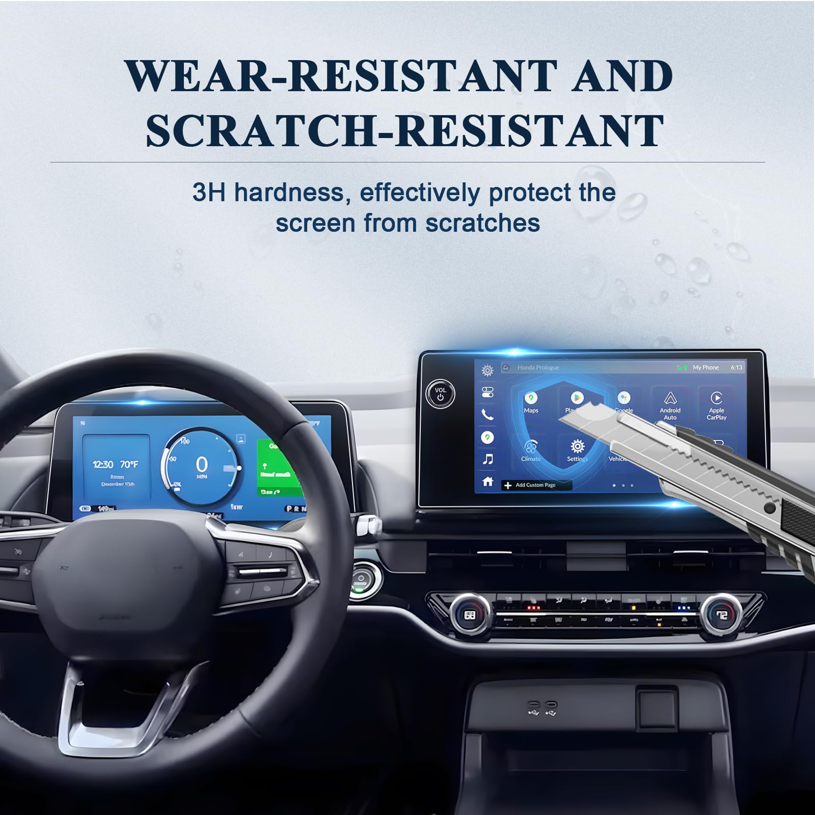 Bibibo 4Pcs For 2024 Honda Prologue Screen Protector 2024 Honda Prologue (Ex/Touring/Elite) &2024 Acura Zdx 11.3''Navigation &11