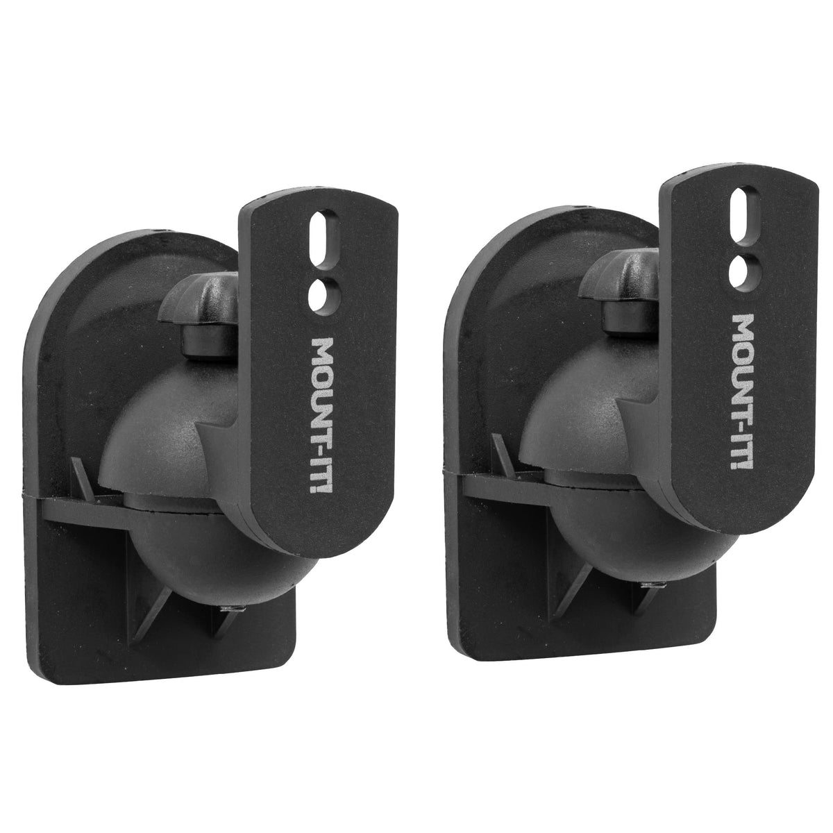 Mount It! Speaker Wall Mount Full Motion Brackets For Surround Sound Satellite Ceiling And Bookshelf Speakers, 2 Mounts, Black