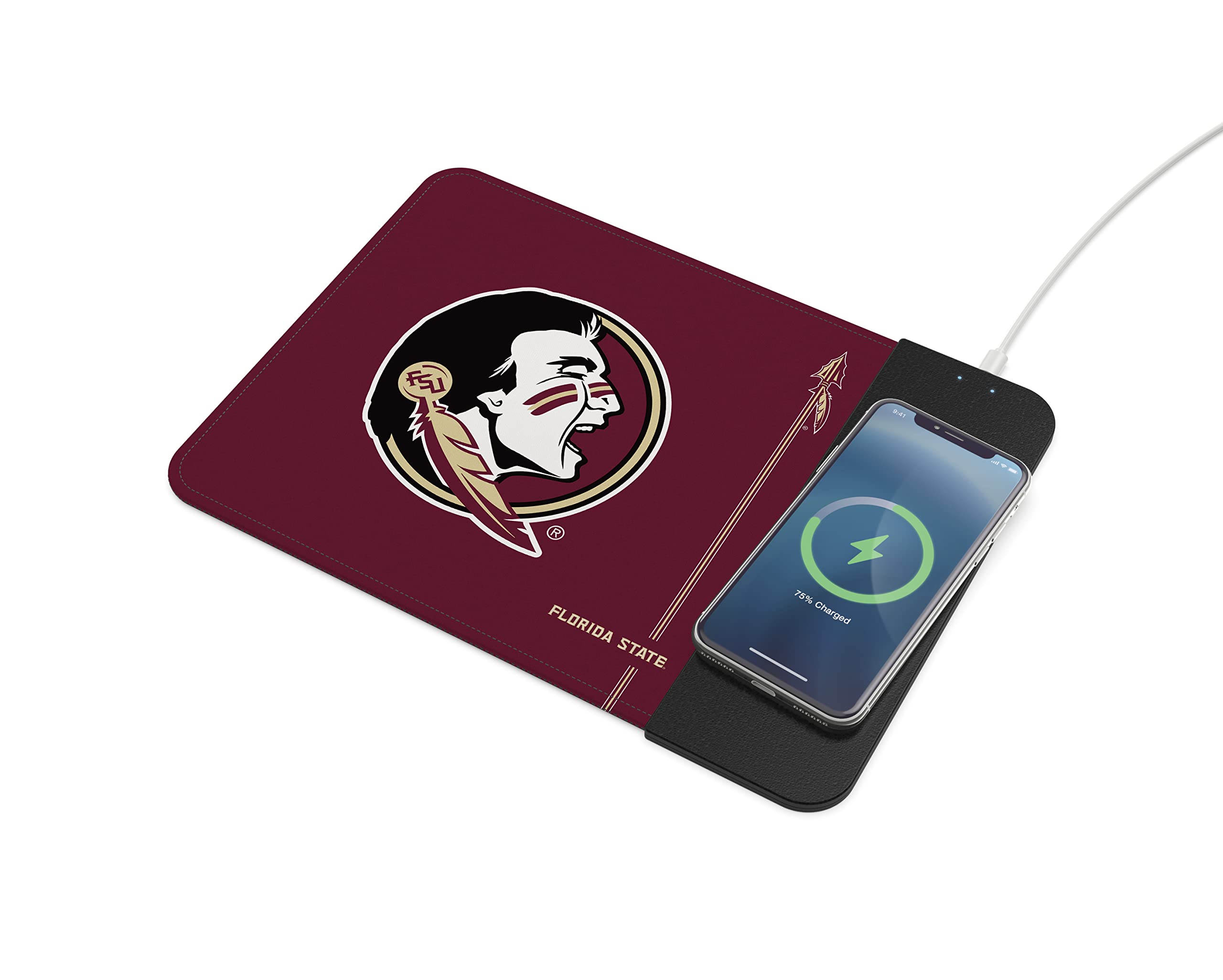 Soar Ncaa Wireless Charging Mouse Pad, Florida State Seminoles