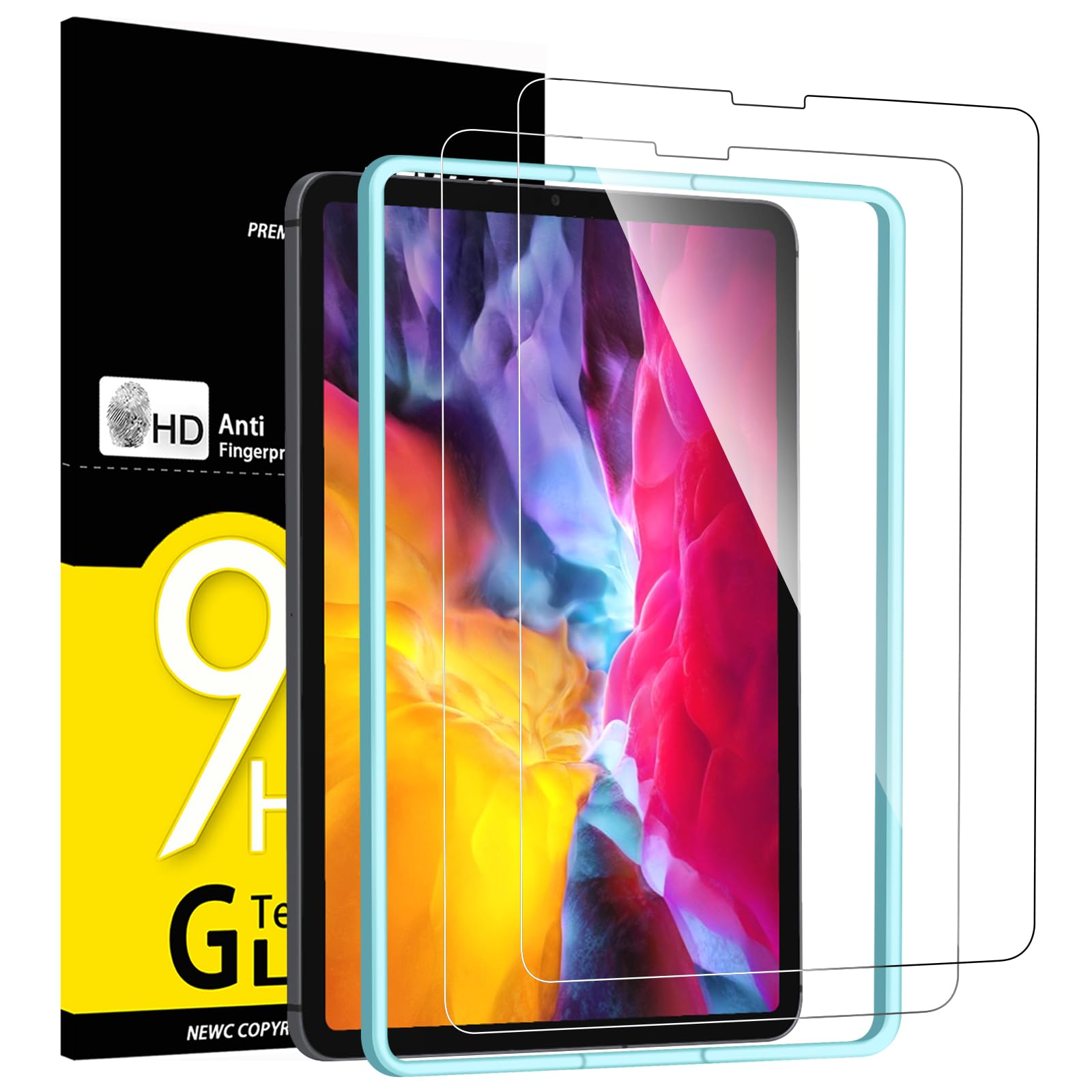 New'C 2 Pack Designed For Ipad Air 5/4 10.9 Inch (2022/2020), Ipad Pro 11 Inch (2022/2021/2020/2018) Screen Protector Tempered G