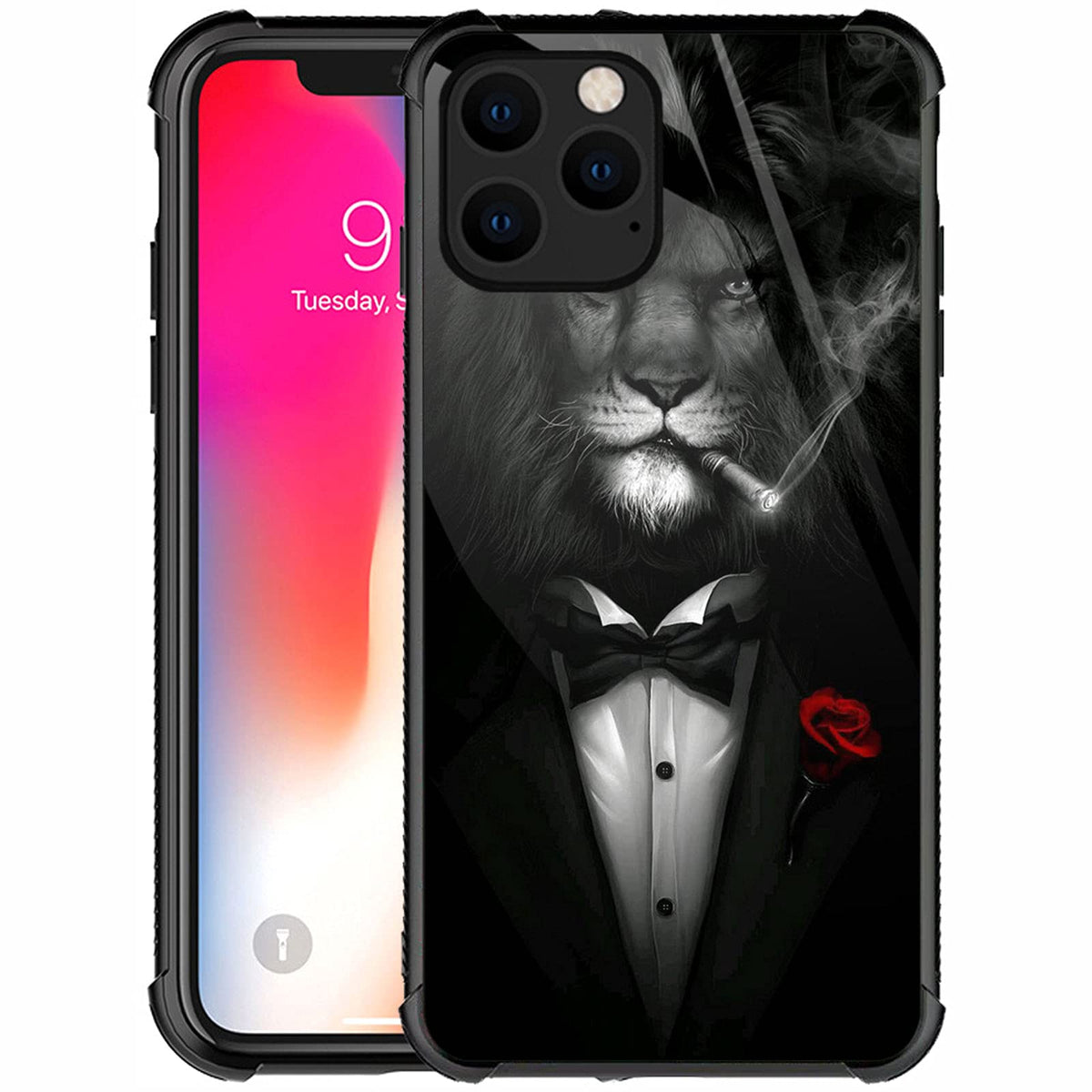 Carloca Compatible With Iphone 13 Case,Gangster Lion Pattern Design For Girl Boy Shockproof Anti Scratch Case For Apple Iphone 1