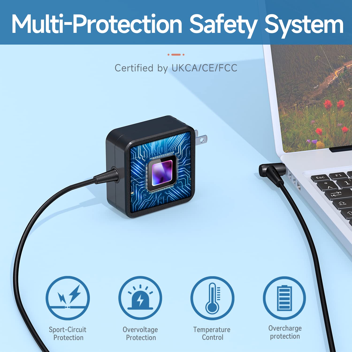 Charger For Lenovo Ideapad Flex 4 5 6 14 15, 5 1470 5 1570 5 14Alc7 5 14Abr8 4 1470 4 1435 6 11Igm 6 14Ikb Laptop Power Cord, Fl