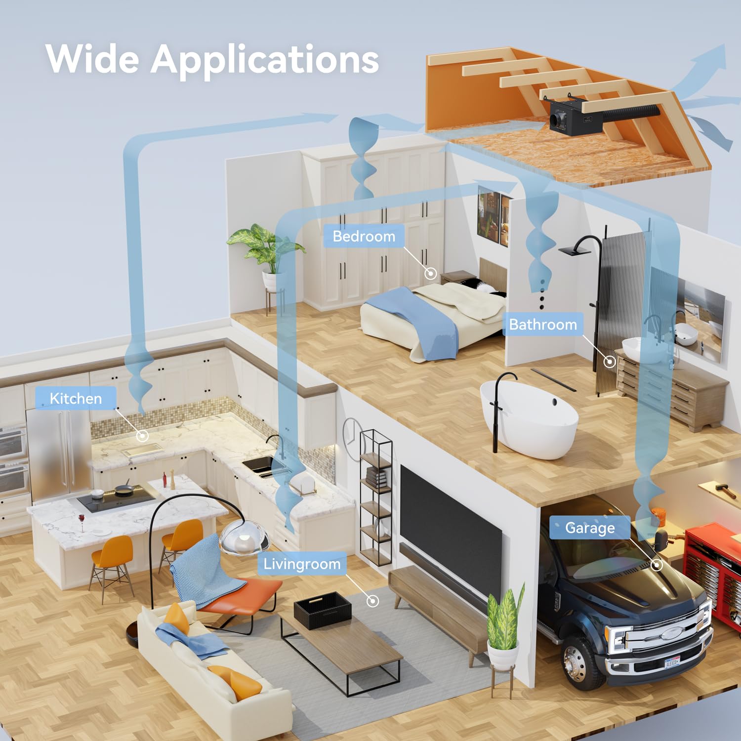 Suprocky 170Cfm Ultra Quiet Bathroom Exhaust Fan, Vf120 Remote Mount In Line Fan, Bathroom Exhaust Ventilation Fan For Bathroom,