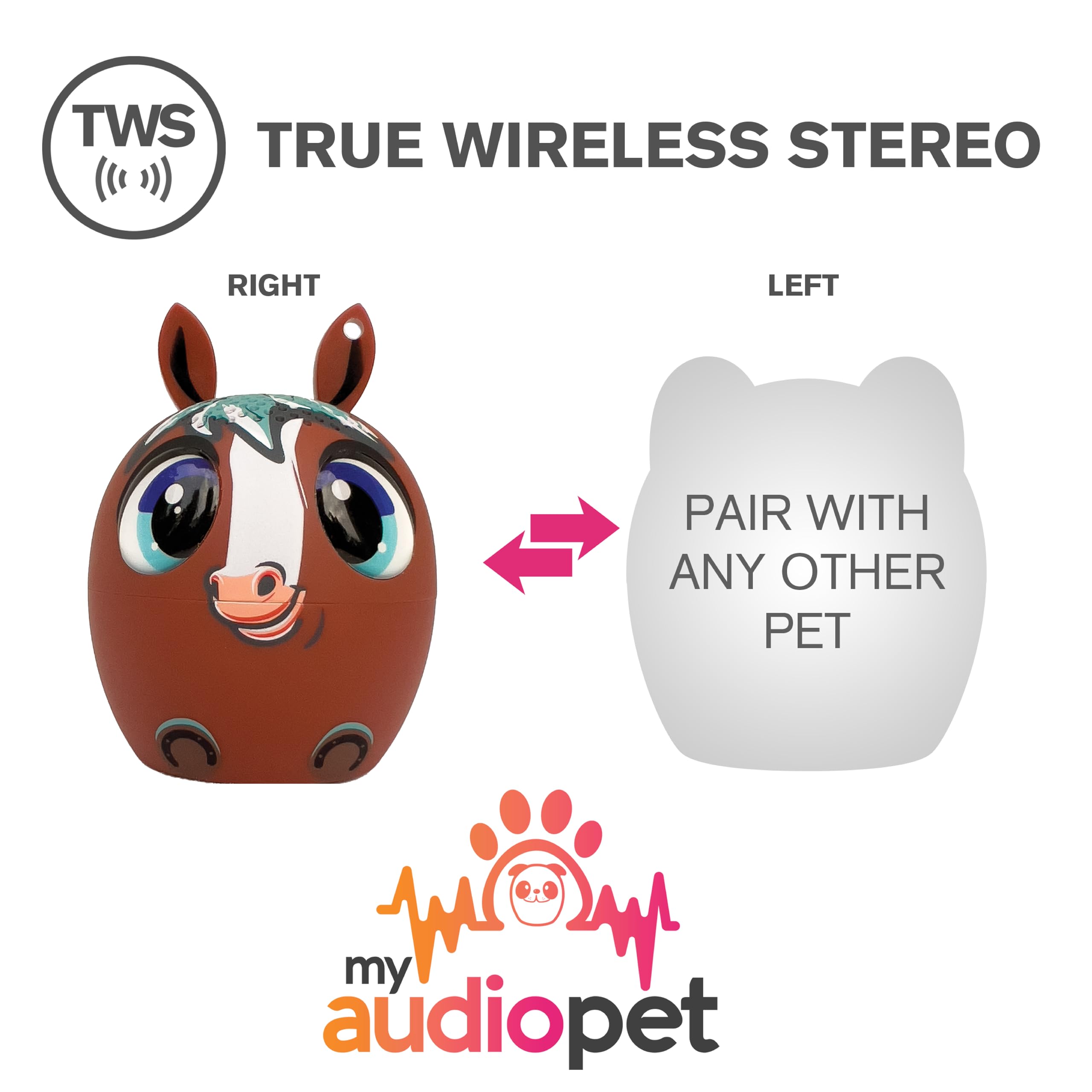 My Audio Pet Horse Mini Bluetooth Speaker For All Ages   True Wireless Stereo Your Portable Symphony For On The Go Sonic Bliss!