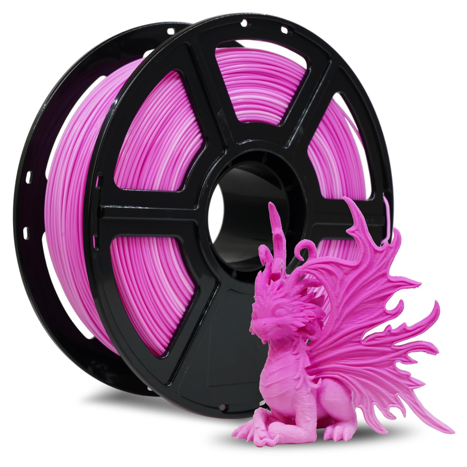 Flashforge Rapid Pla Filament 1.75Mm Pink White Gradient, 500Mm/S High Speed Printing, 3D Printer Filament 1Kg Spool, Dimensiona