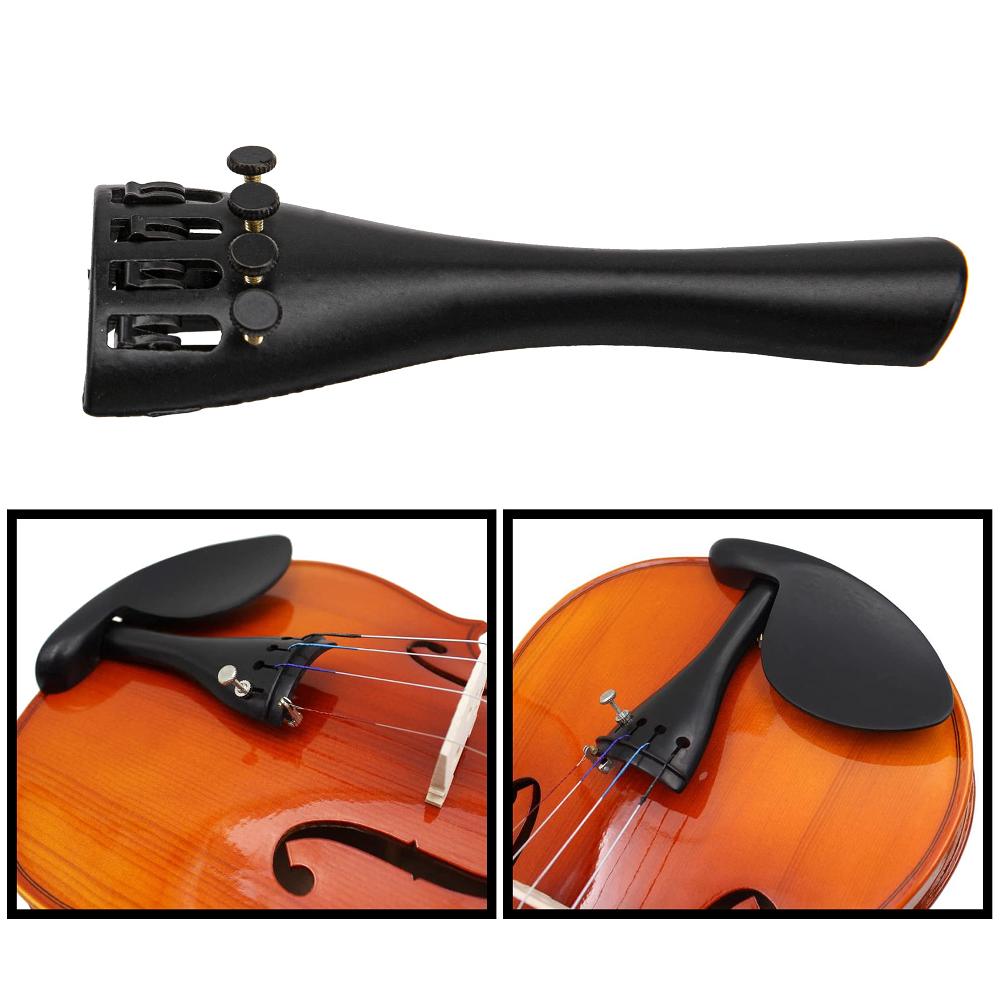 1Set Yootones Violin Tailpiece & Tailpiece Rope & Tuners Kits Set Compatible With 4/4 3/4 Violin Accessories Kit