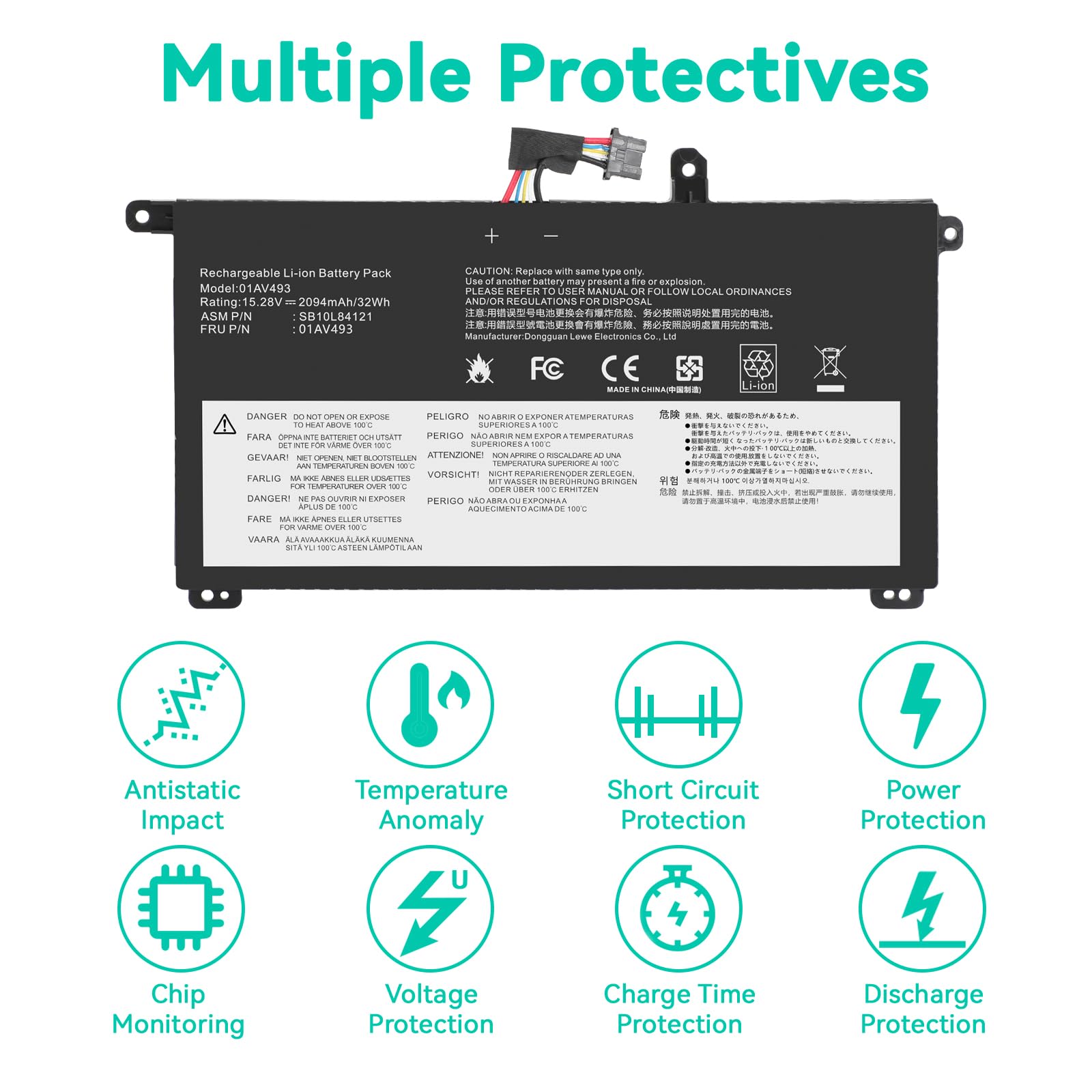 Fancy Buying 00Ur891 00Ur892 01Av493 Laptop Battery Replacement For Thinkpad T570 T580 P51S P52S Series 00Ur890 00Ur892 Sb10L841