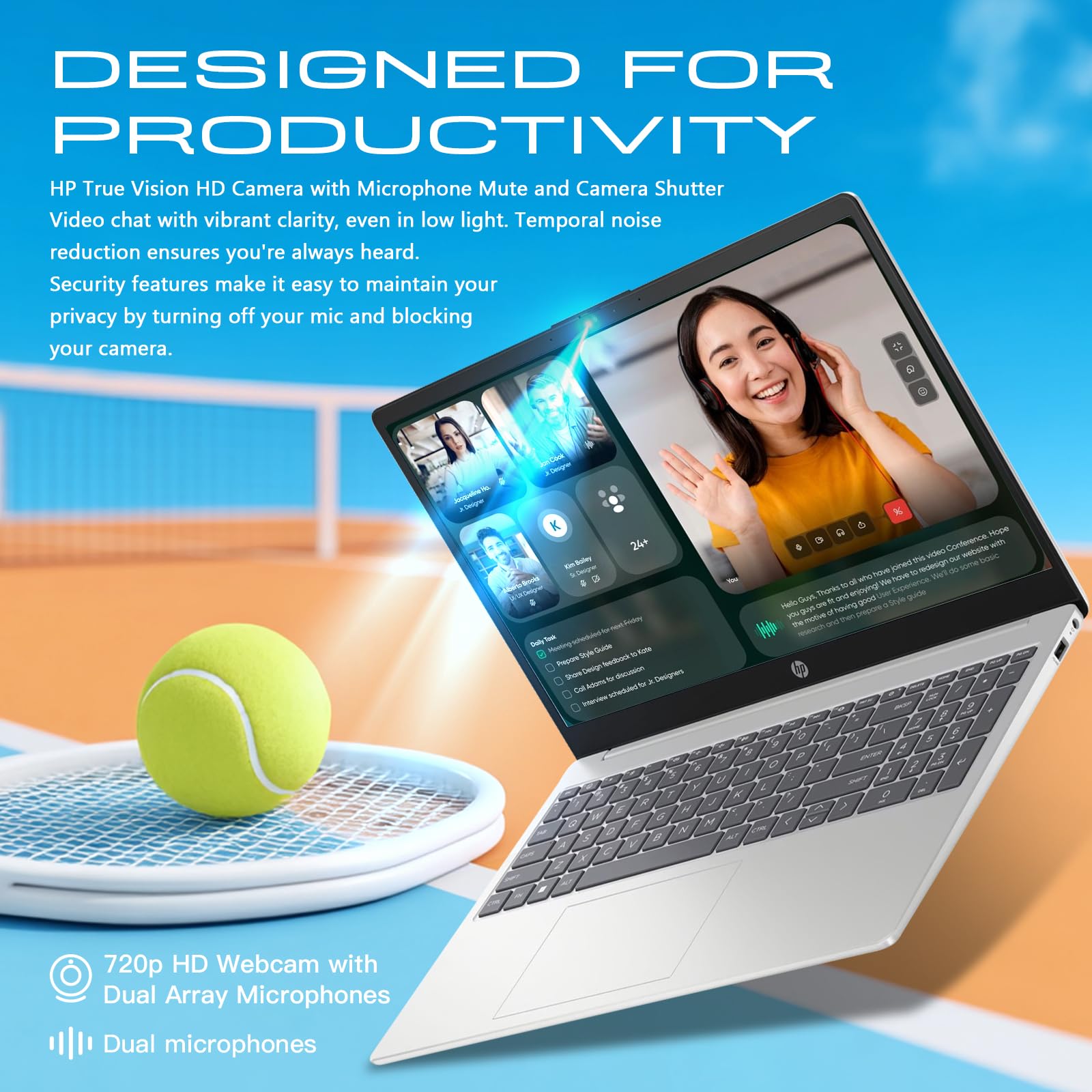 Hp 15.6 Touchscreen Laptop Computer For Business & Student, W/Office Lifetime, Intel 13Th Gen Core I3(Up To 4.5Ghz), Hd Touch Di