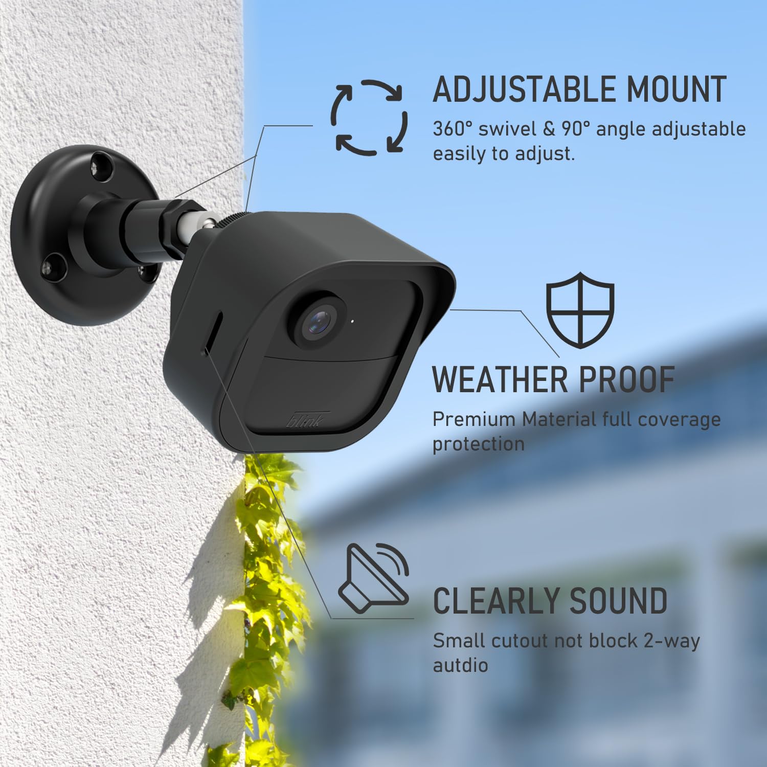 Ulioli Blink Outdoor Camera Mount 5Pack   Protective Housing And 360 Degree Adjustable Mount With Blink Sync Module Outlet Mount