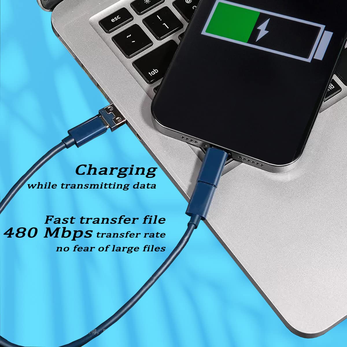 Multi Usb Charging Adapter Cable Kit, Usb C To Lighting Adapter Box, Conversion Set Usb A & Type C To Male Micro/Type C/Lightnin