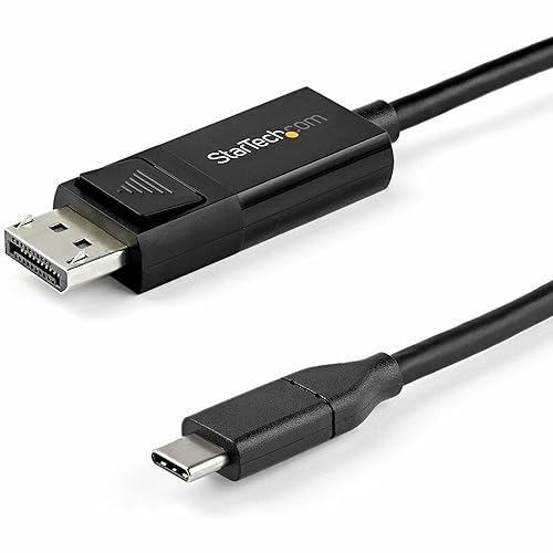 Startech.Com 6Ft (2M) Usb C To Displayport 1.4 Cable 8K 60Hz4K   Bidirectional Dp To Usb C Or Usb C To Dp Reversible Video Adapt