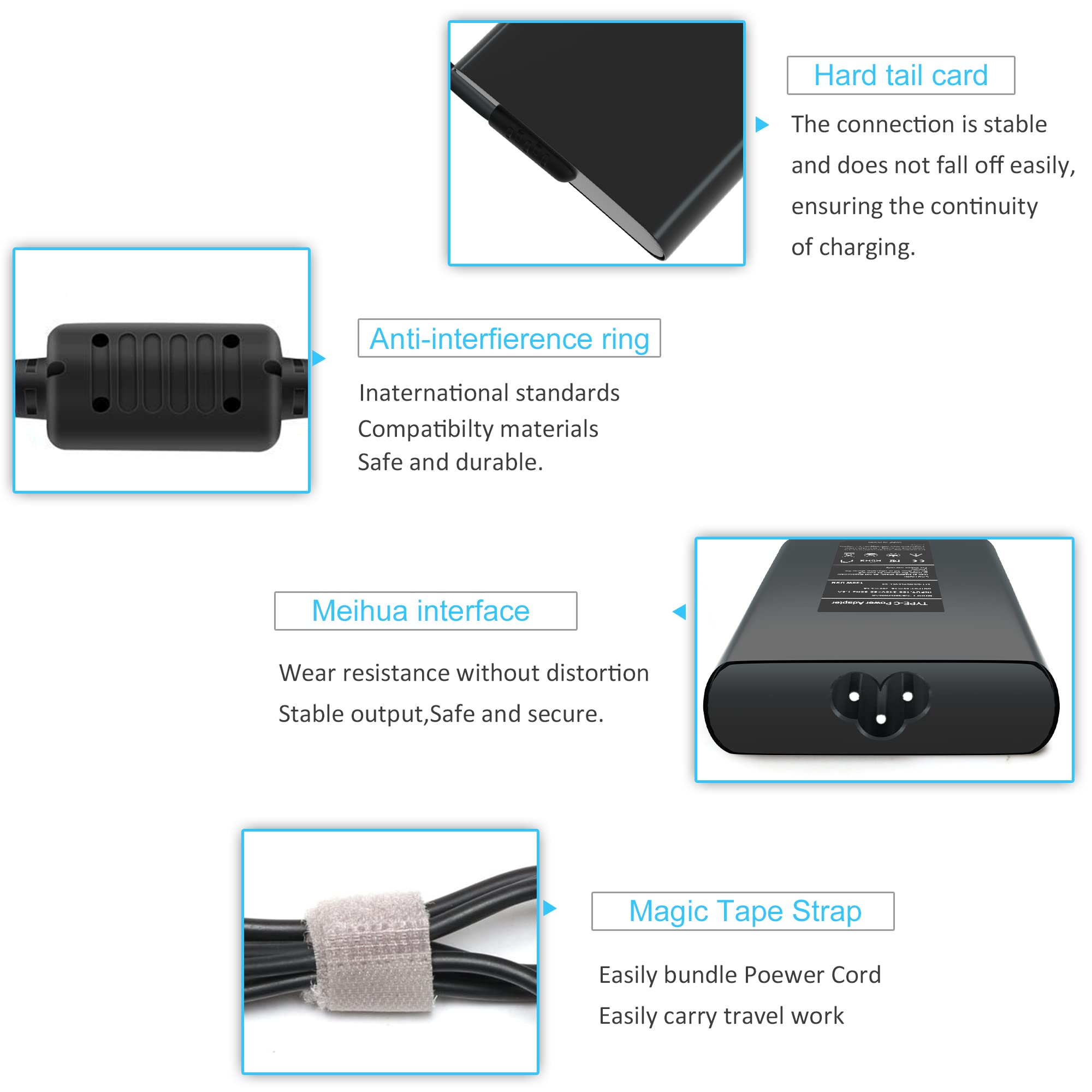 130W 90W Usb C Type C Laptop Charger Ac Adapte For Dell Xps 15 17 7050 9500 9510 9560 9570 9700 7459; Precision 3550 3560 3561 5