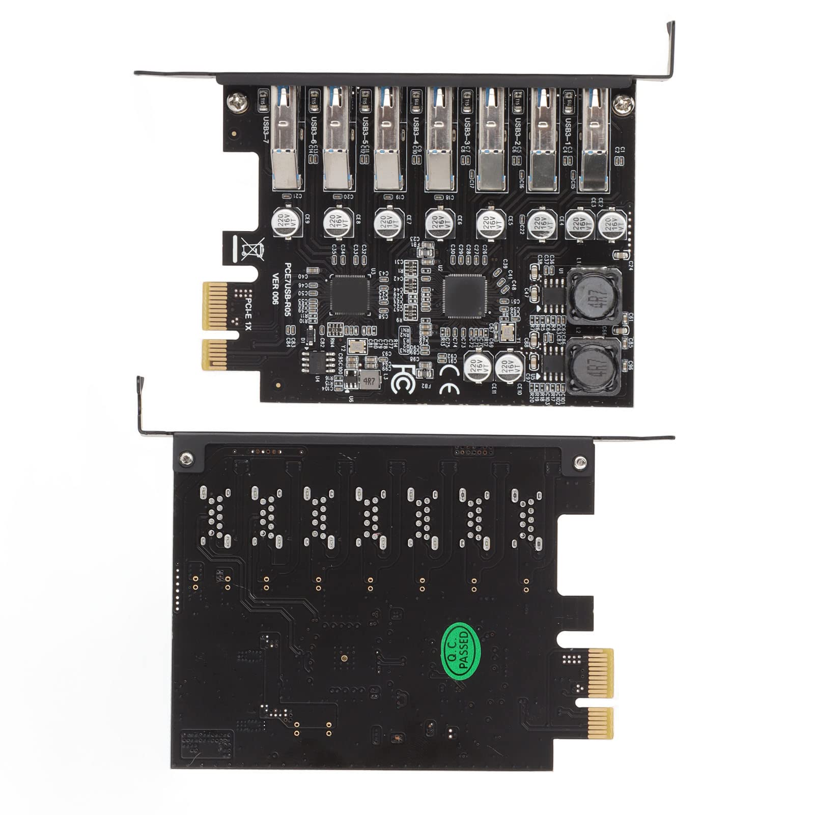 7 Ports Pcie To Usb3.2 Gen1 Expansion Card, Usb3.2 Gen1 Superspeed 5Gbps Front Expansion Card, Usb Pcie Expansion Card For Xp Wi