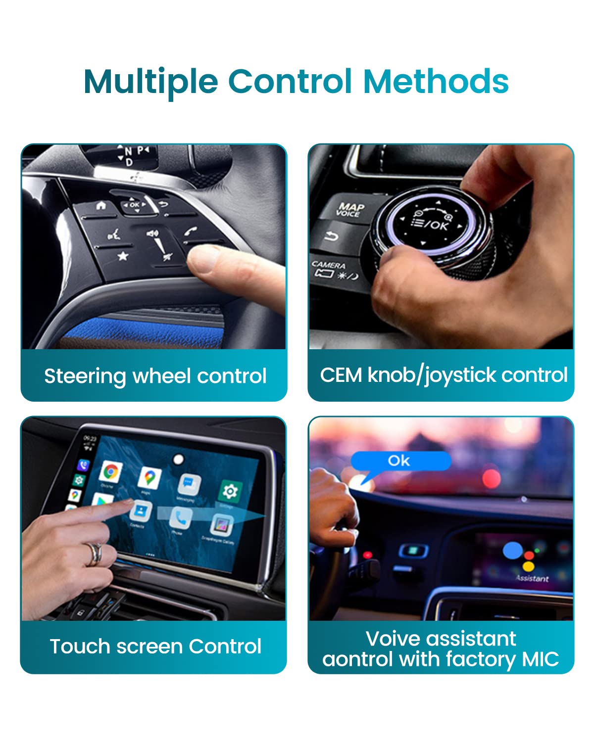 Mekedetech Wireless Carplay &Android Auto Adapter,2+32G Android Ai Box Compatible With Netflix &Youtube,Convert For Cars With Fa