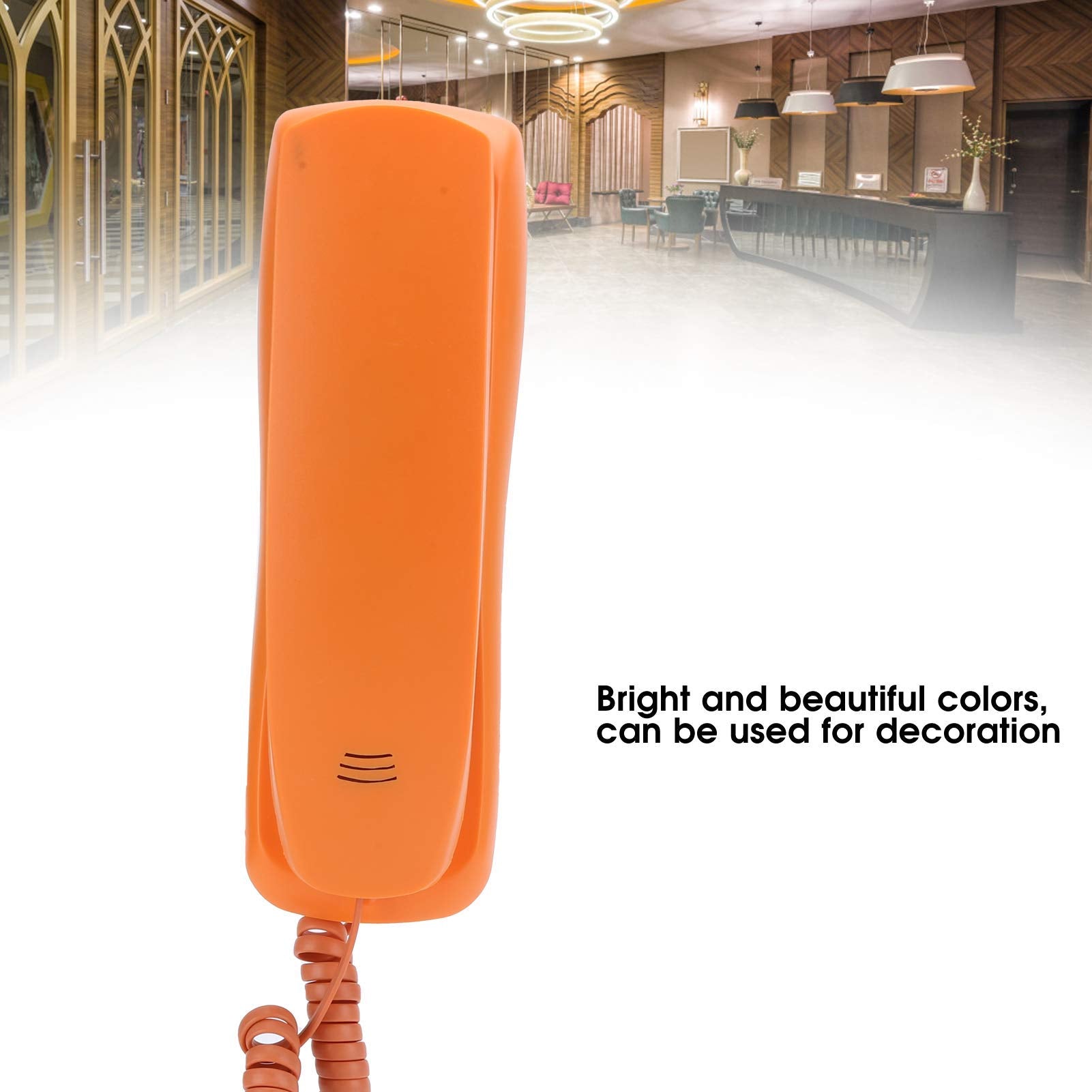 Wired Desk Phone,Wall Mounted Phone,Portable Thin Phone,Exquisite Workmanship,Abs Retro Landline Phone, Suitable For Home, Offic