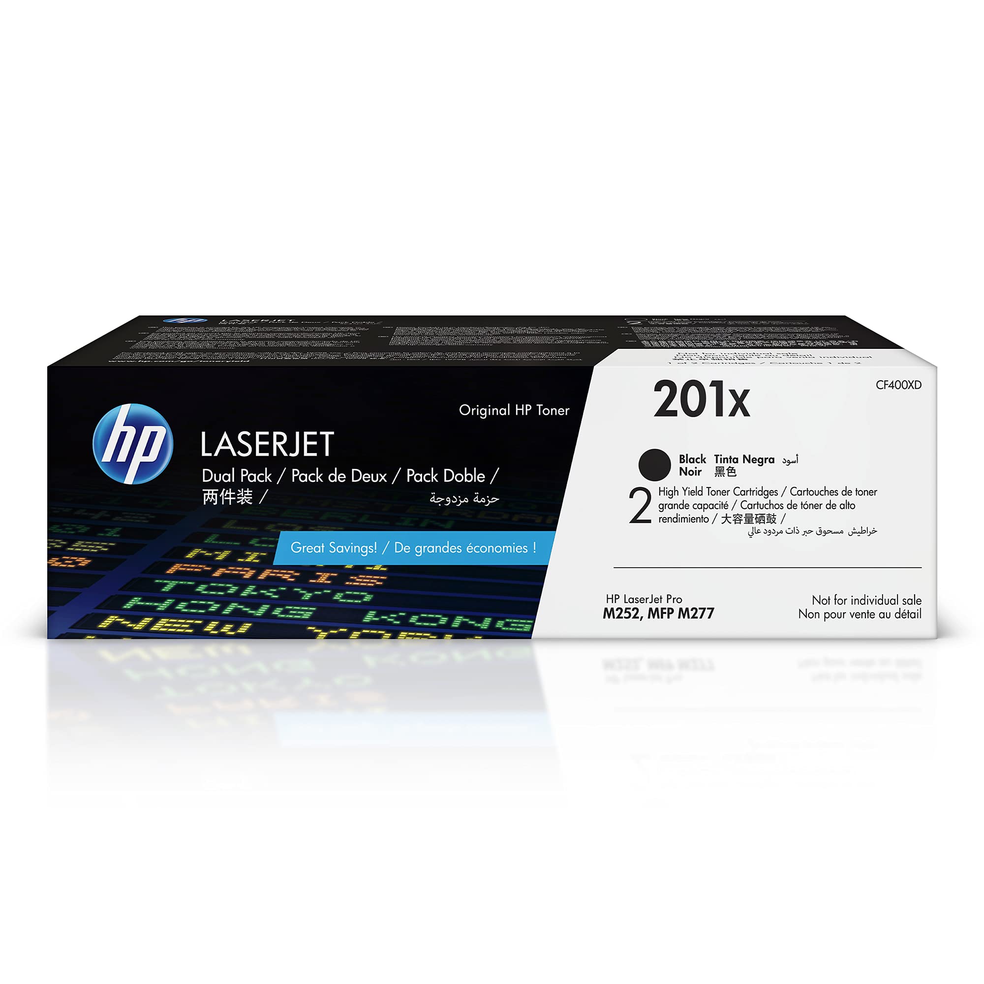 Hp 201X Black High Yield Toner Cartridges (2 Pack) | Works With Hp Color Laserjet Pro M252, Hp Color Laserjet Pro Mfp M277 Serie