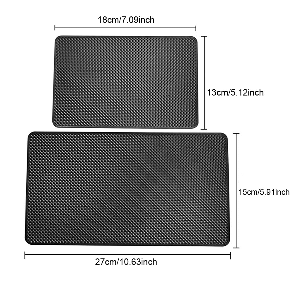 Thtrht 2 Pack Car Dashboard Non Slip Mat Sticky Grip Pad Magic Gripping Nano Pu Gel Front Dash Mounting Holder For Phone Radar D