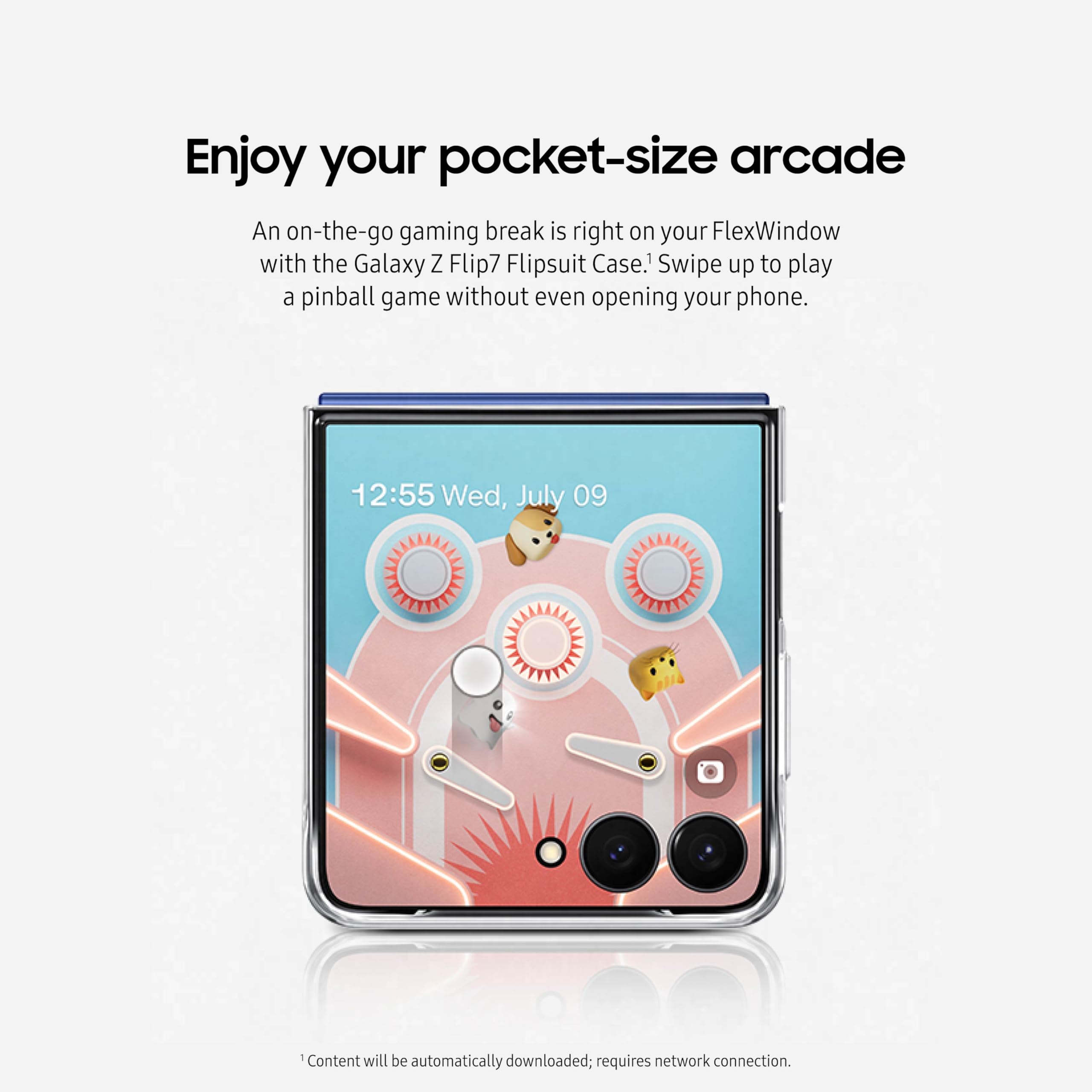 Samsung Galaxy Z Flip7 Flipsuit Phone Case, Protective Cover, Interchangeable Card, Led Lights, Customizable Designs, Us Version