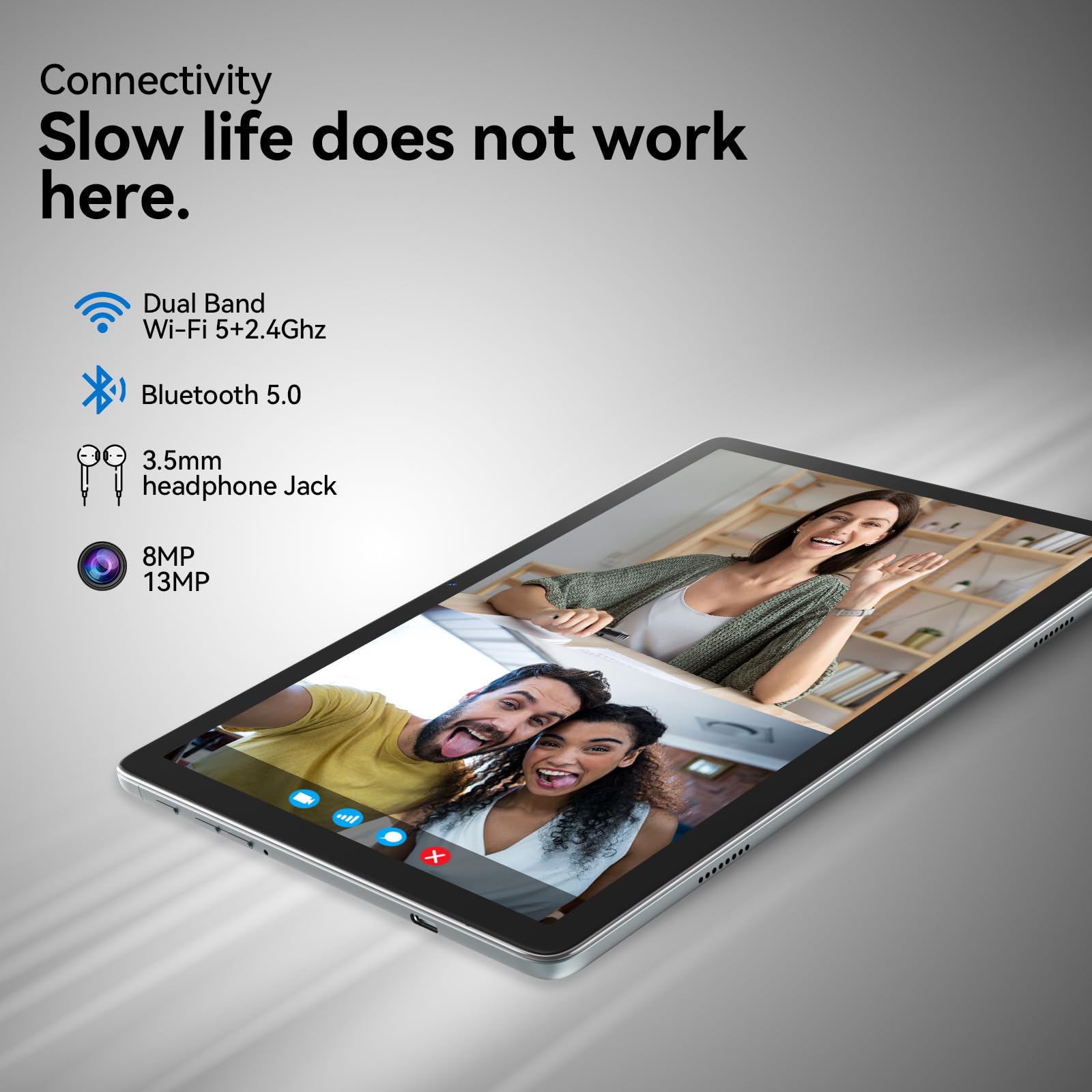 2024 Tablet 10.1 Inch 2 In 1 Android Tablet With Keyboard Octa Core 8(4+4 Virtual)+128Gb Storage 1Tb Expandable, 13+8Mp Camera, Newest Tablets Pc With Case Mouse Stylus Support 5G Wifi, Ips Fhd Screen