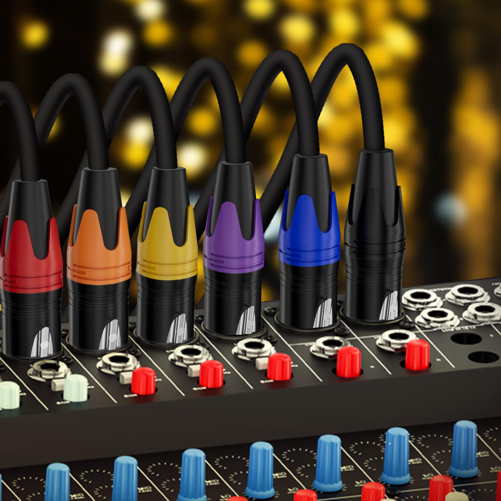 Auxlink Xlr Cables, Banlaced Xlr Cable Male To Female 30Ft 2Pack Mic Cable Gold Plated 3 Pins, Xlr Speaker Cables Compatible Wit