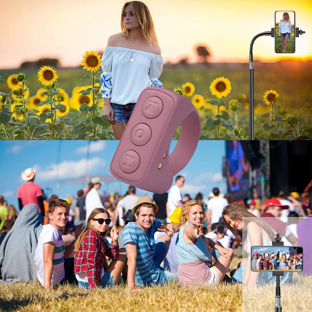 Tiktok Remote Control Page Turner, Wireless Bluetooth Camera Video Recording Remote, Tik Tok Scrolling Ring For Iphone, Ipad, Io